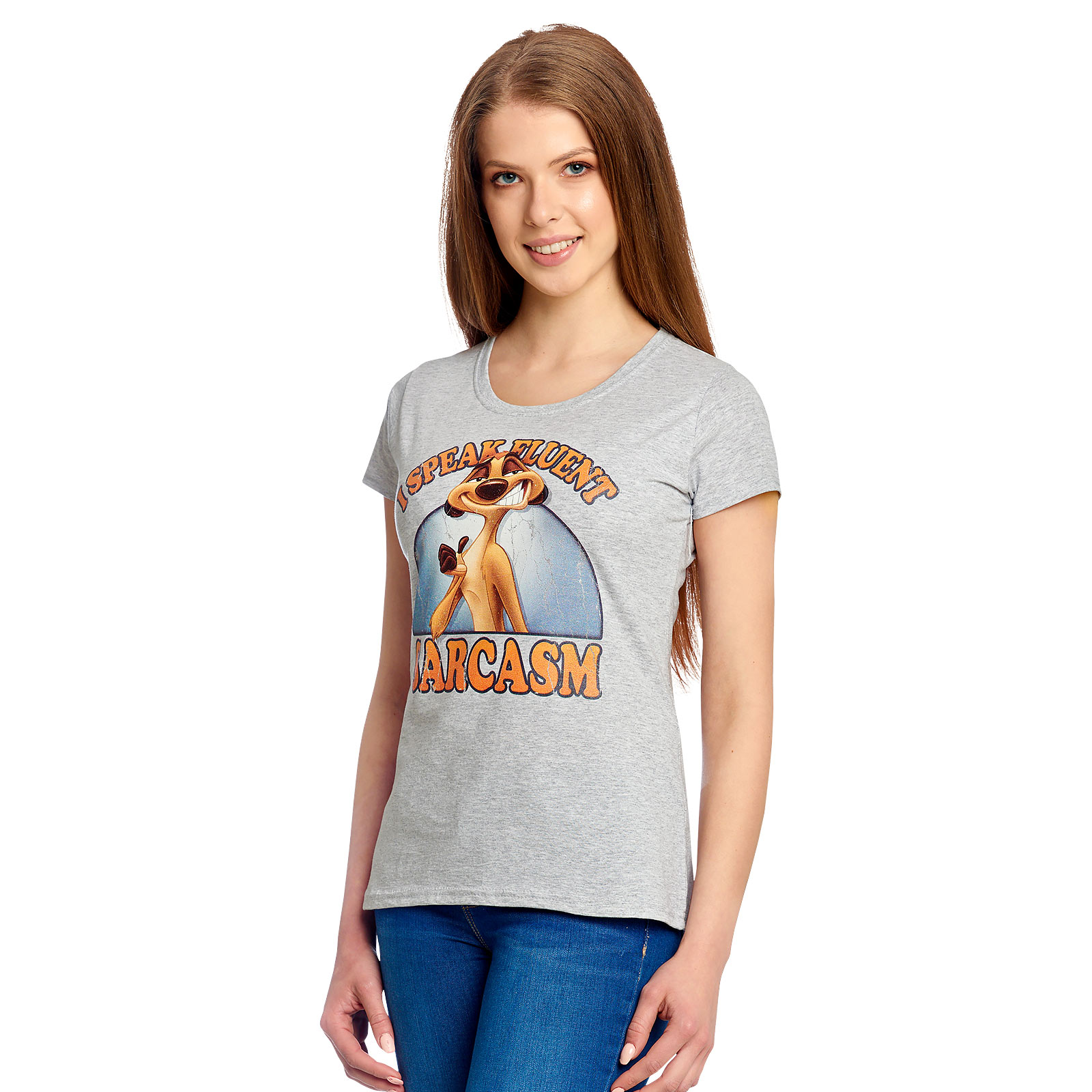 De Leeuwenkoning - Timon Sarcasme Dames T-shirt Grijs