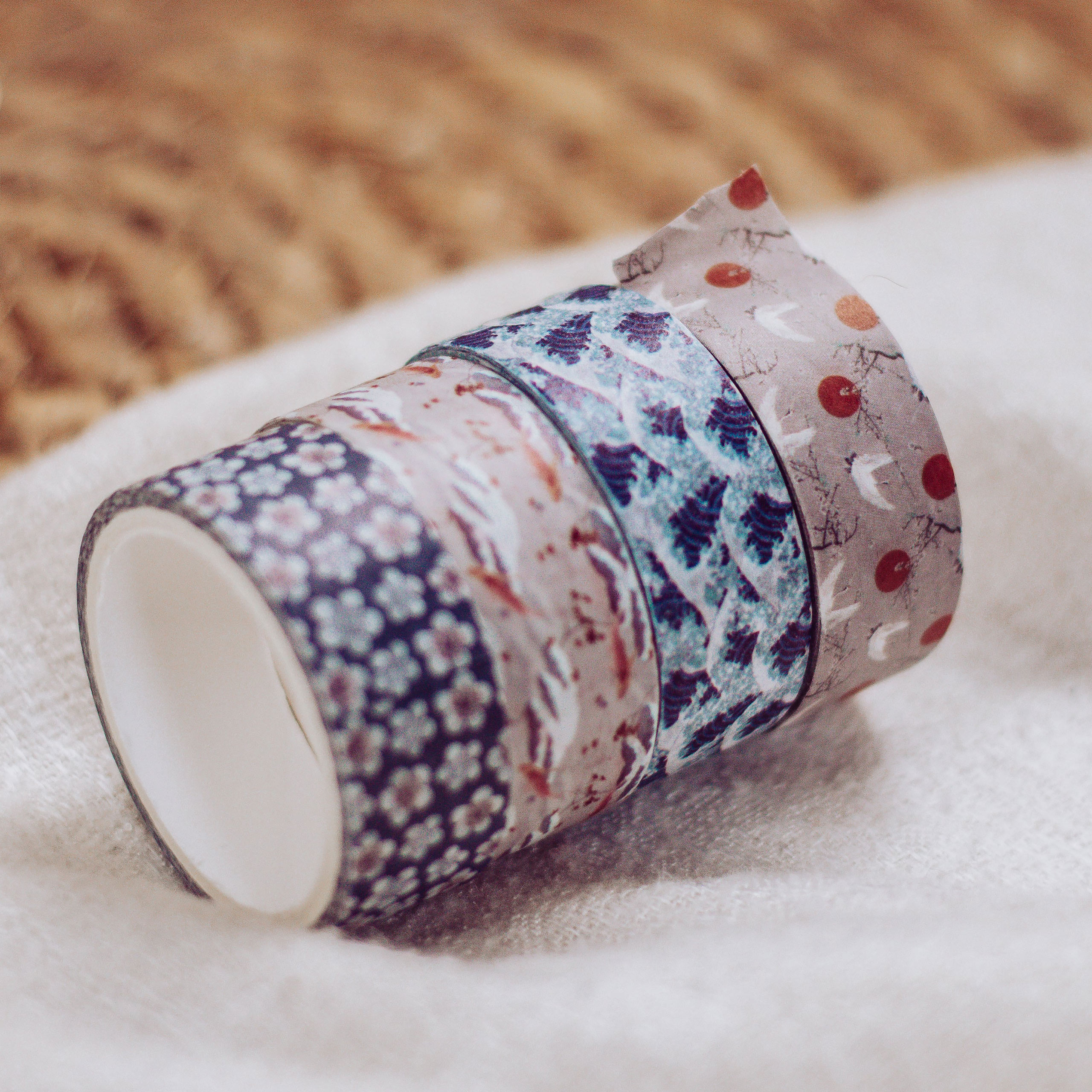 De Grote Golf van Kanagawa - Katsushika Hokusai Washi Tapes 4-delige Set