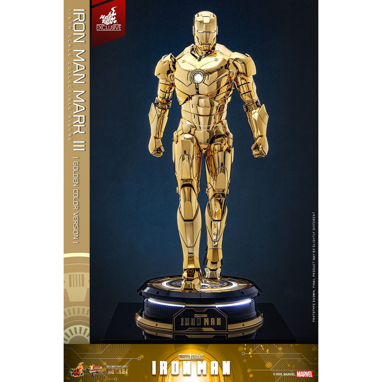 Iron Man - Iron Mark III action figure Masterpiece 1:6 Gold Color Version Esclusiva