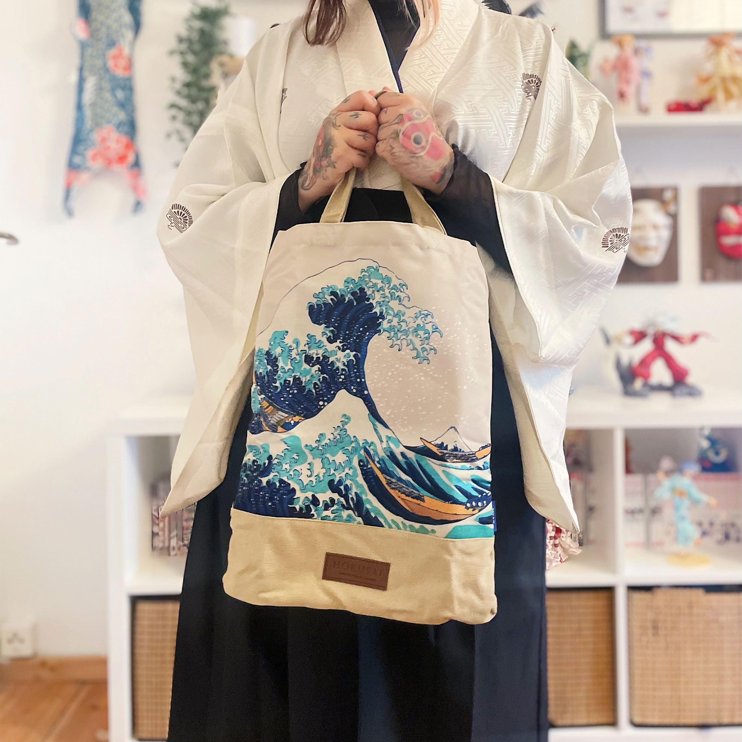 Die große Welle vor Kanagawa - Katsushika Hokusai Shopper Tasche