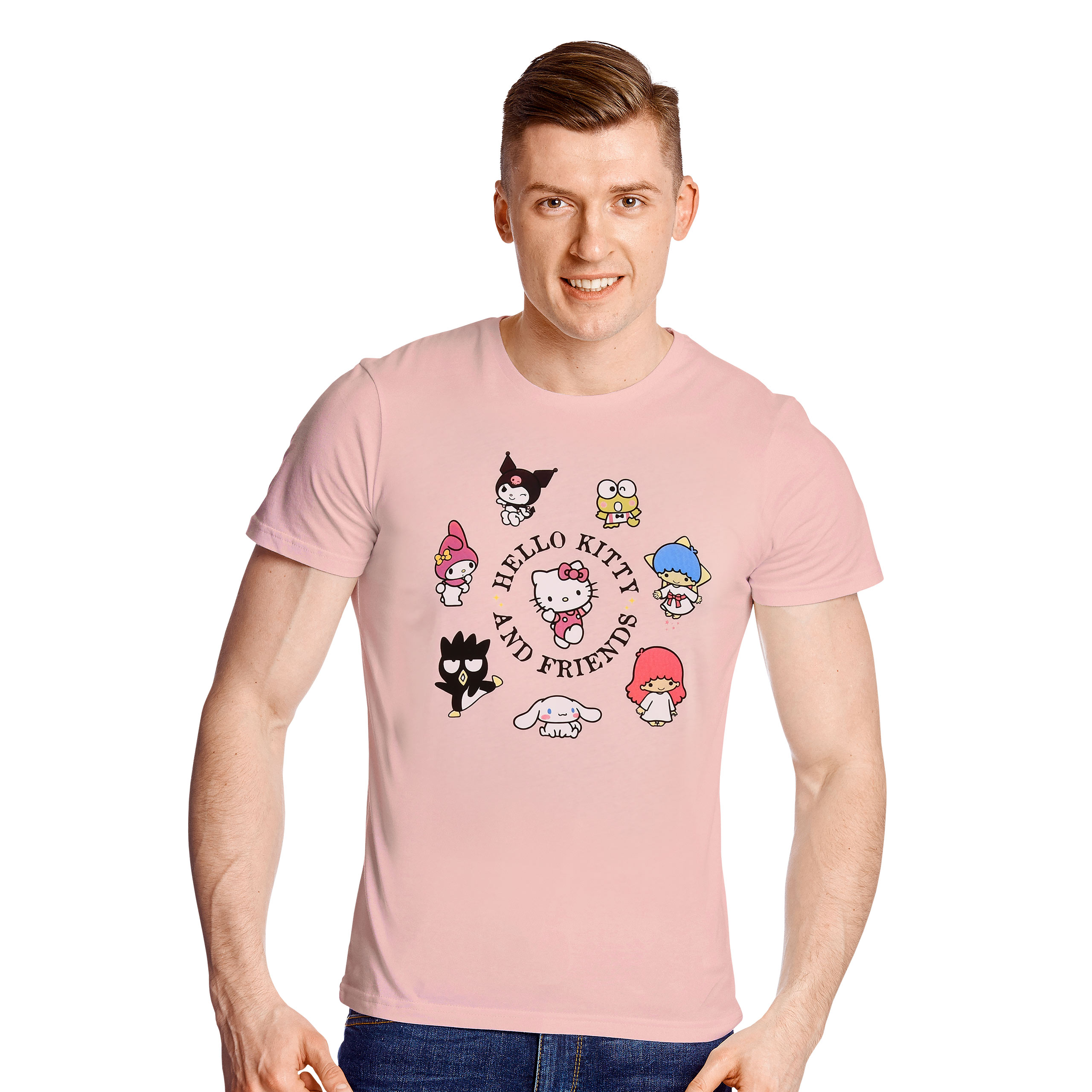 T-shirt rose Hello Kitty et ses amis
