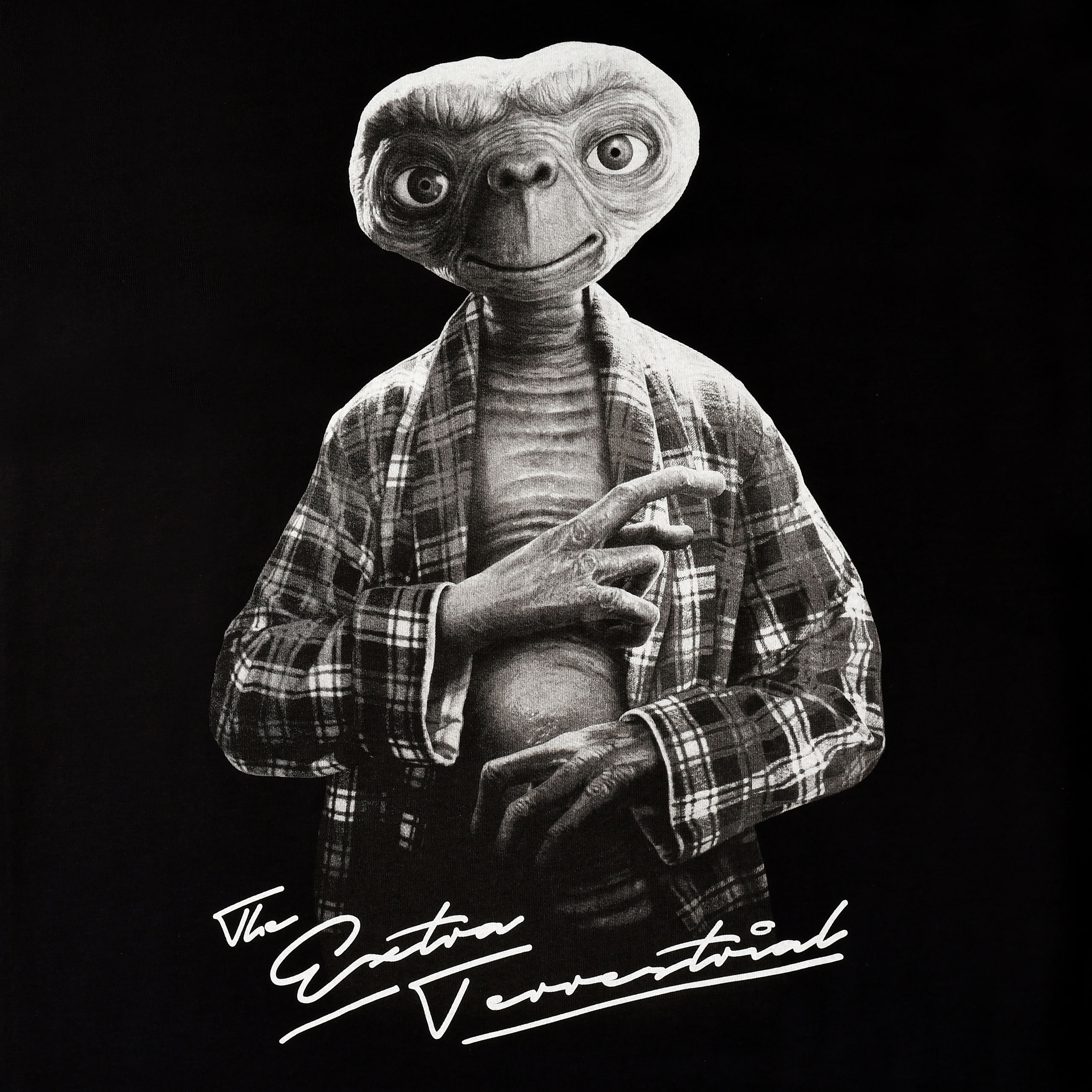 E.T. - Monochrome Character T-Shirt Black