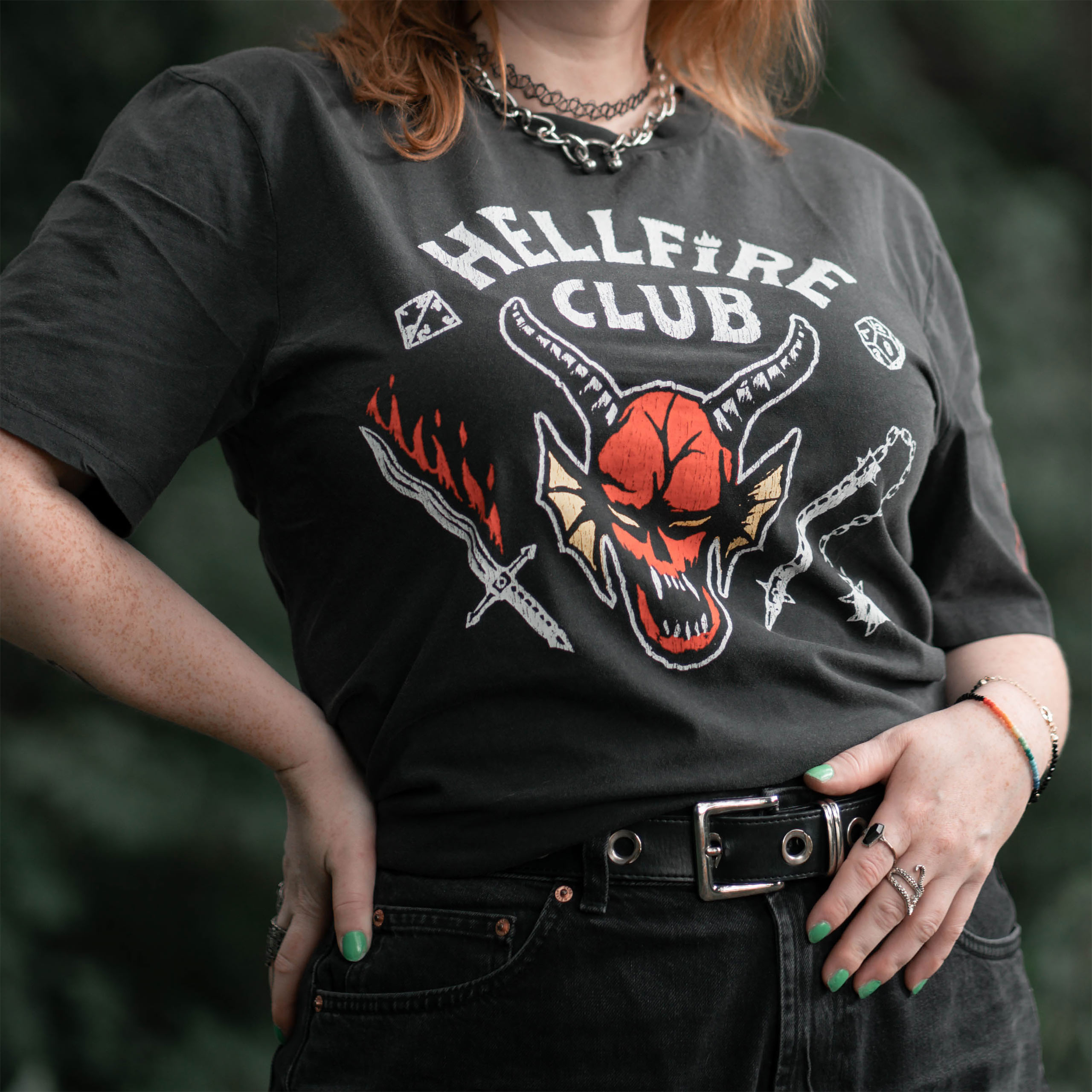 Stranger Things - Hellfire Club T-Shirt grau