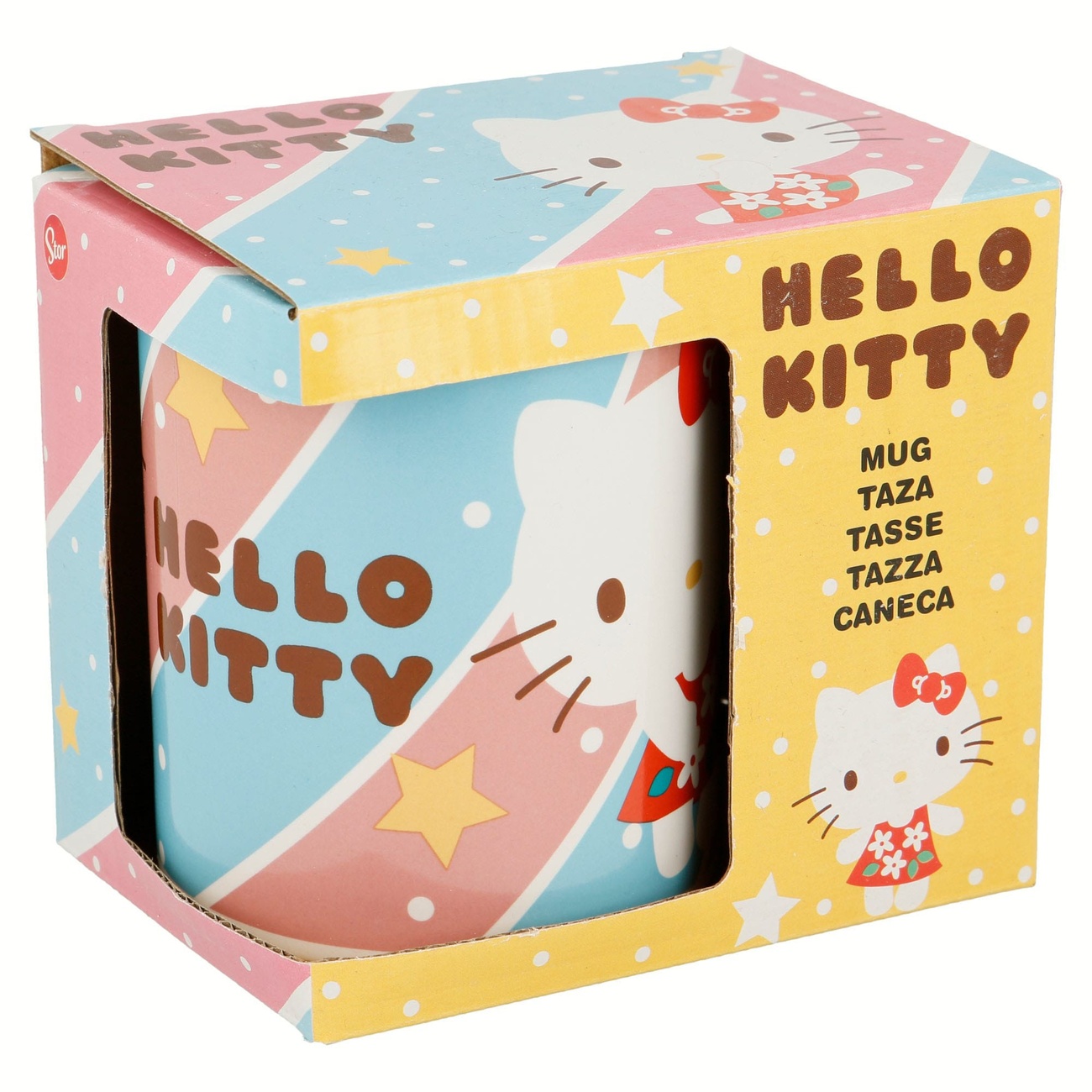 Sanrio Kubek Cute Hello Kitty Czerwona Sukienka 325 ml