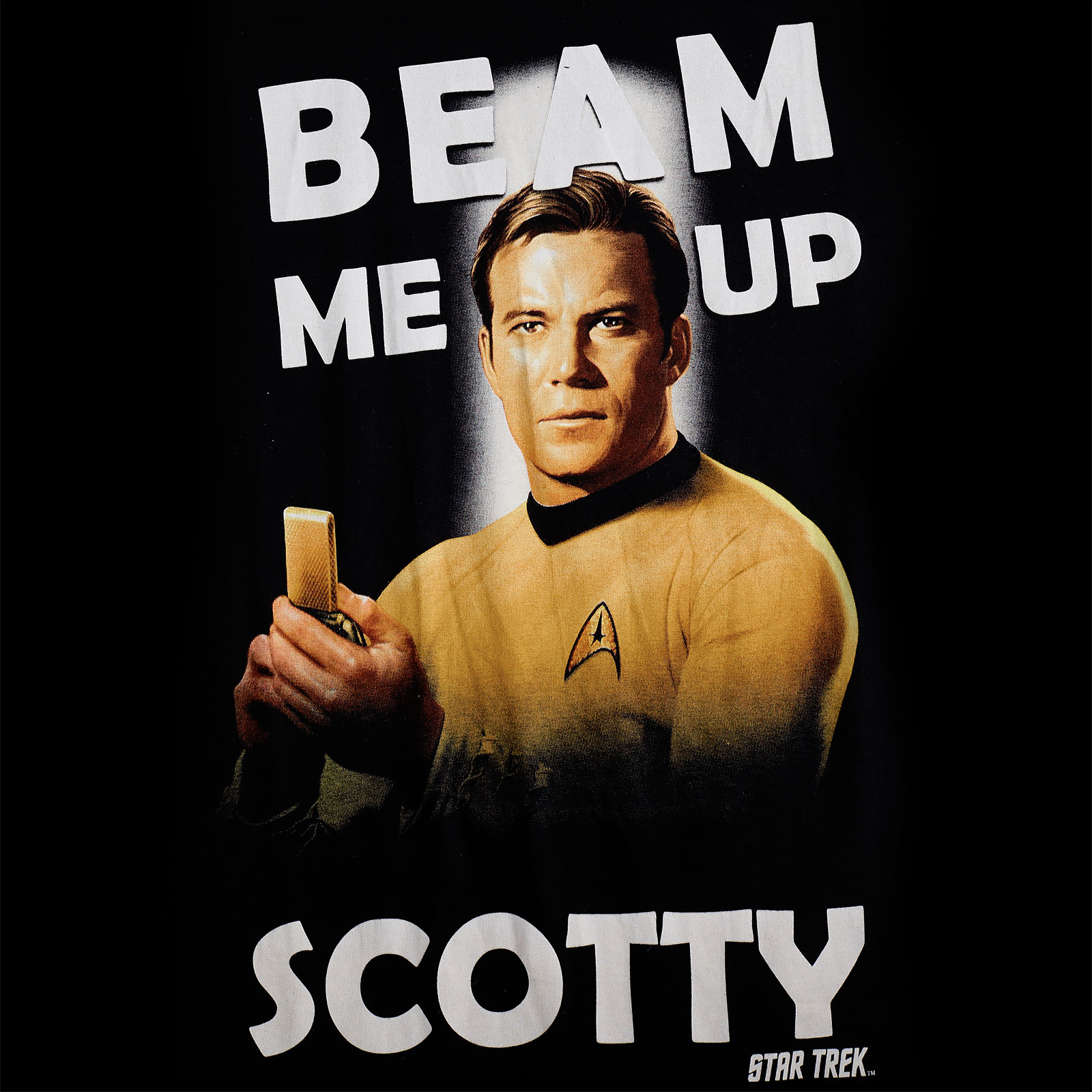 Star Trek - Kirk Beam Me Up T-Shirt zwart