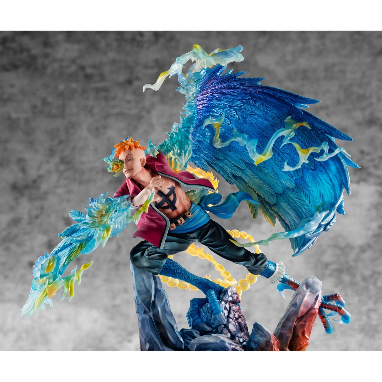 One Piece P.O.P MAS Maximum Estatua PVC Marco the Phoenix Líder del 1er Escuadrón de los Piratas de Barbablanca 32 cm