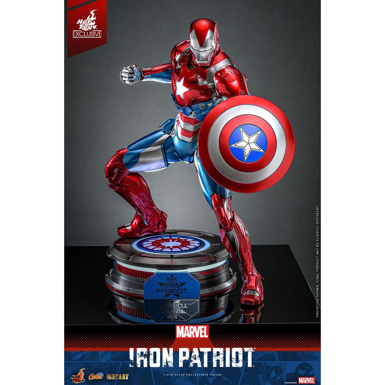 Marvel - Iron Patriot Comic Diecast Masterpiece action figure esclusiva in scala 1:6