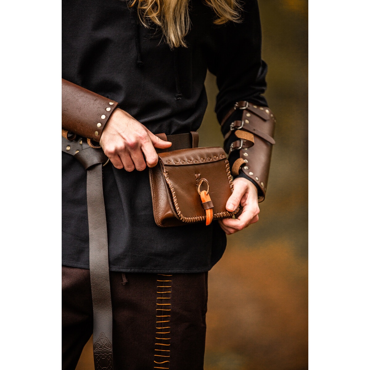 Medeltida läderbältesväska Volmar