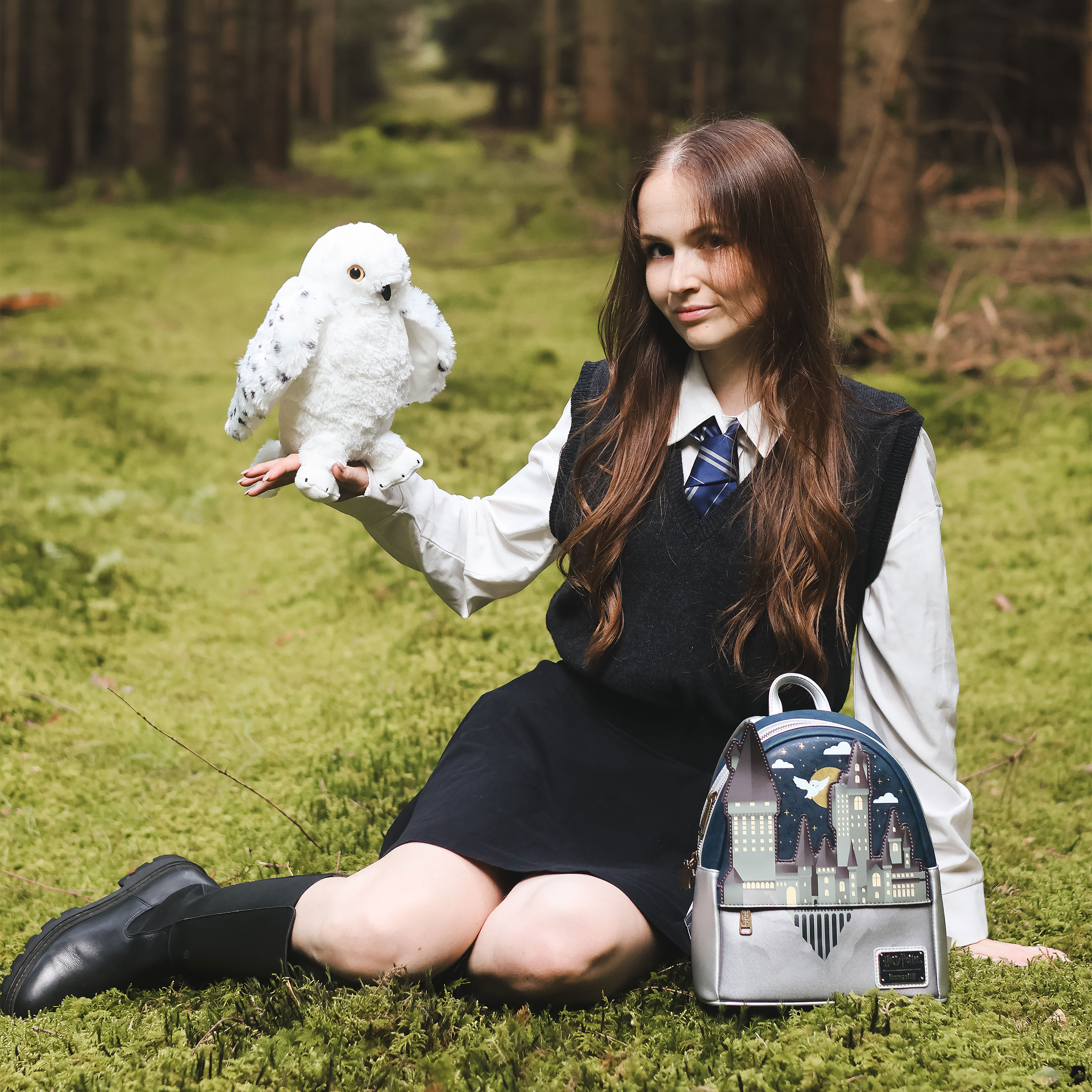 Hedwig met open vleugels pluche figuur 28 cm - Harry Potter