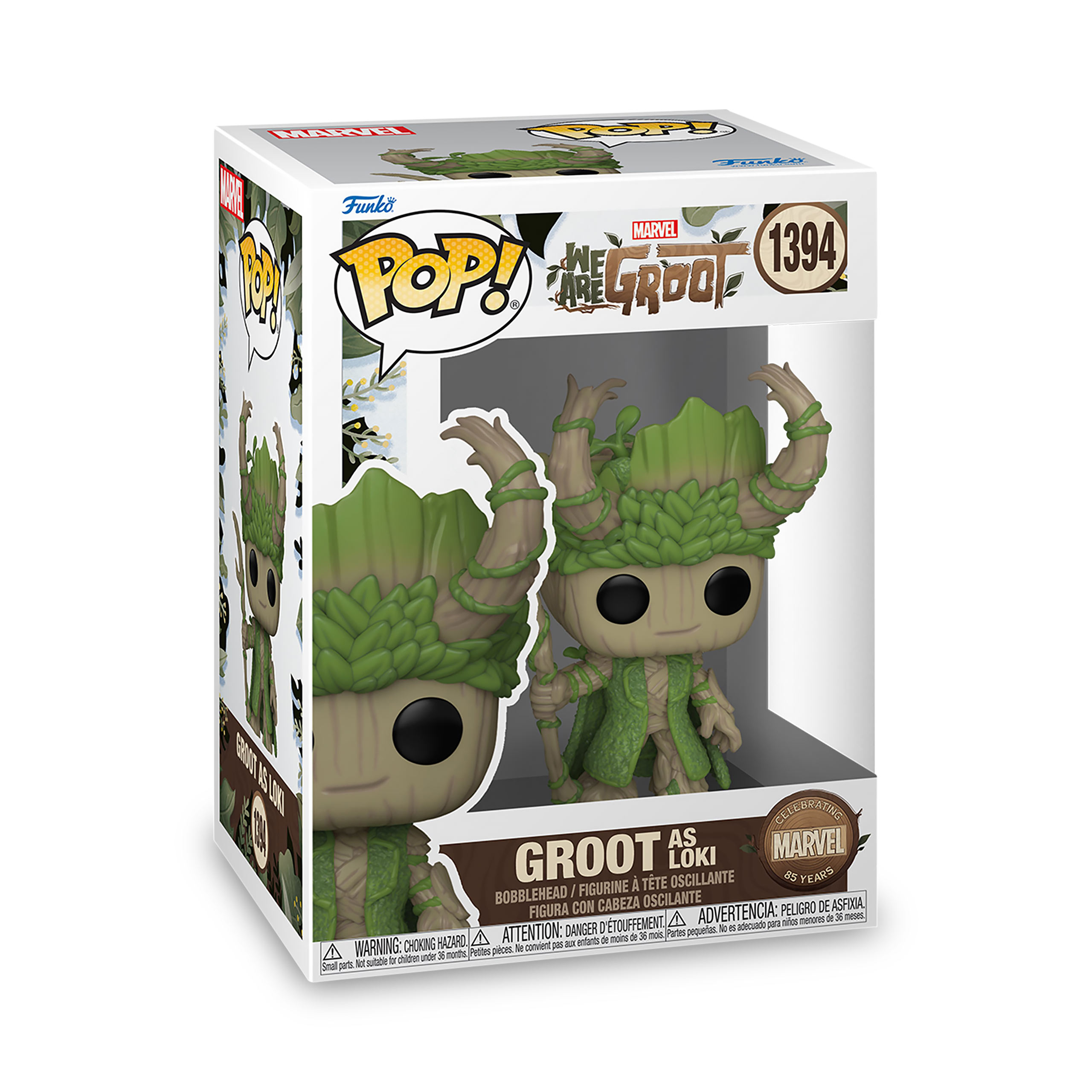 Marvel - Nous sommes Groot Loki Funko Pop Figurine à tête branlante