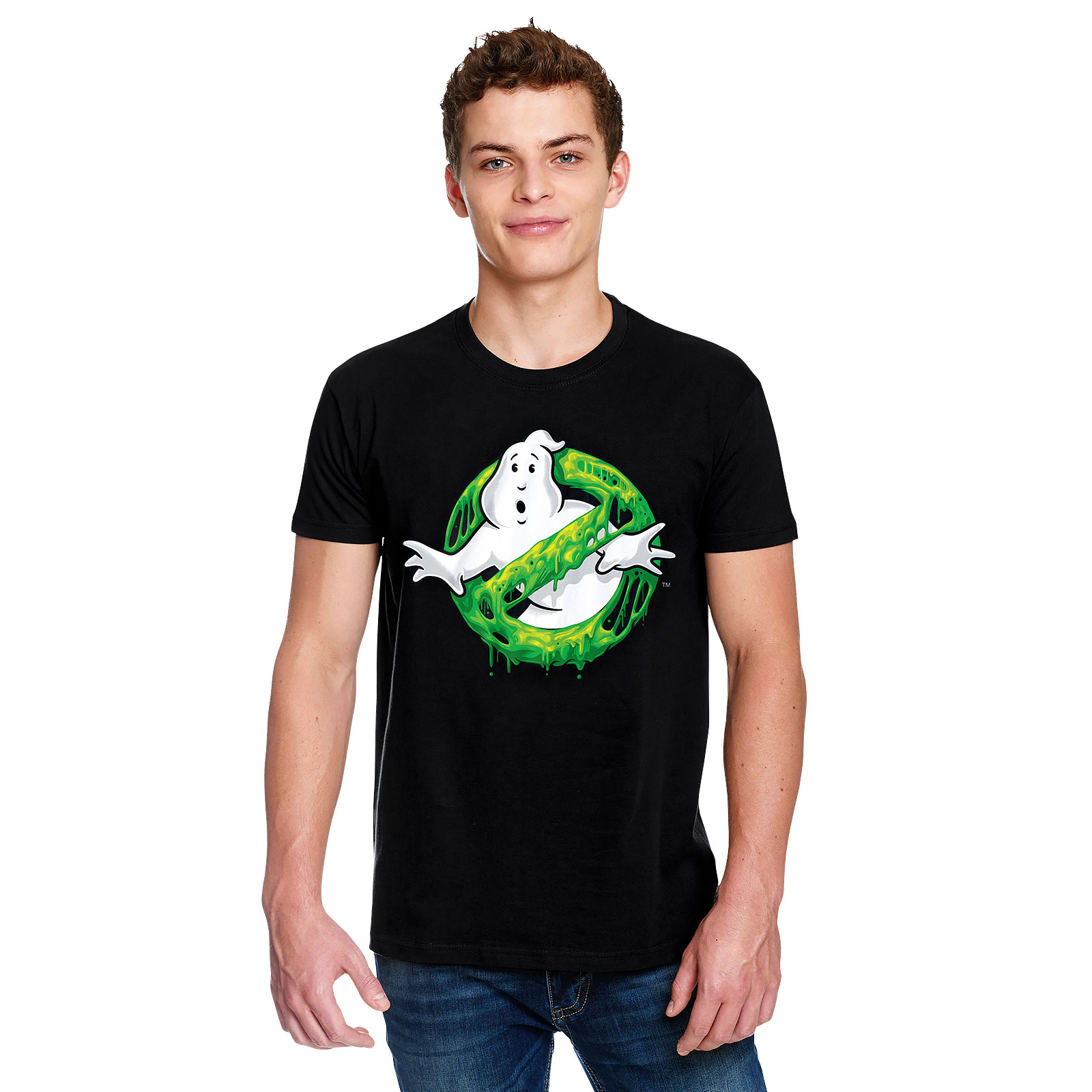 Ghostbusters - T-shirt logo Slime noir