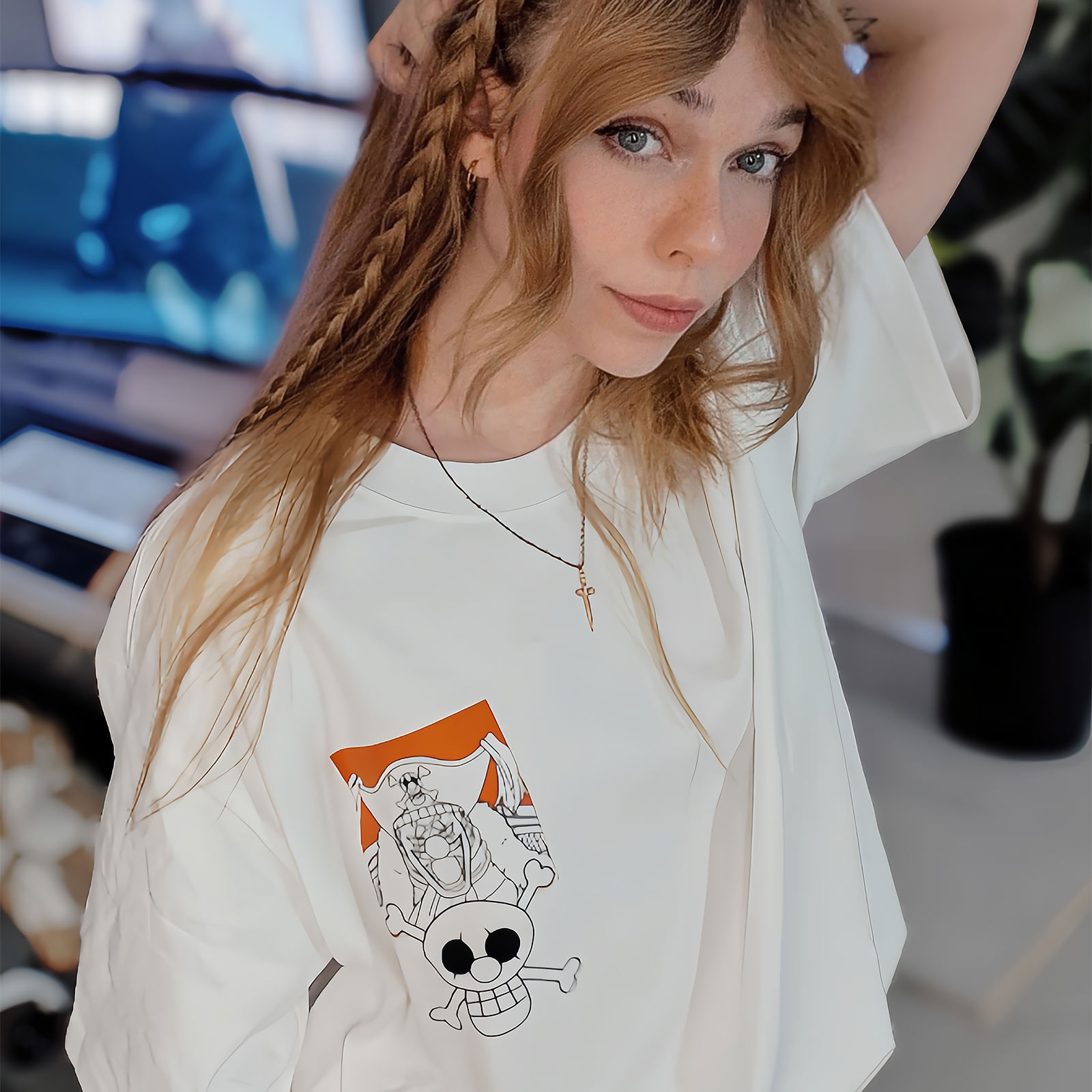 One Piece - Buggy Oversize T-Shirt weiß