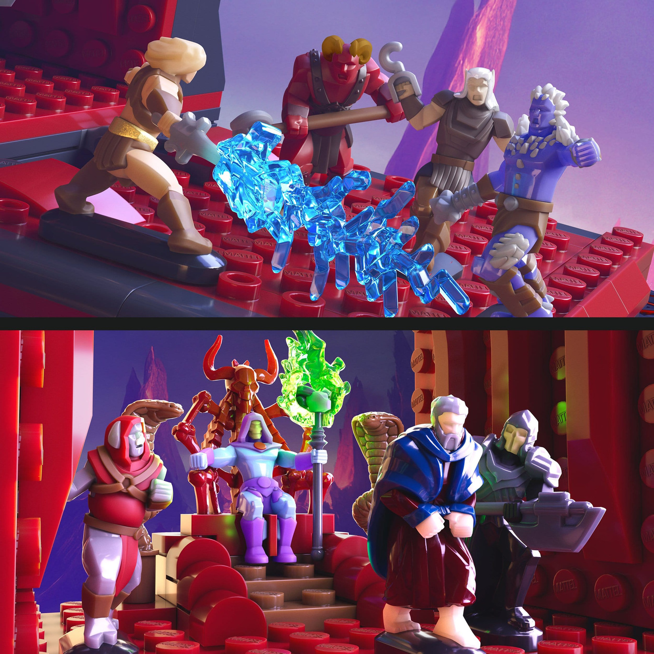 Masters of the Universe Mattel Brick Shop Set de construcción Snake Mountain