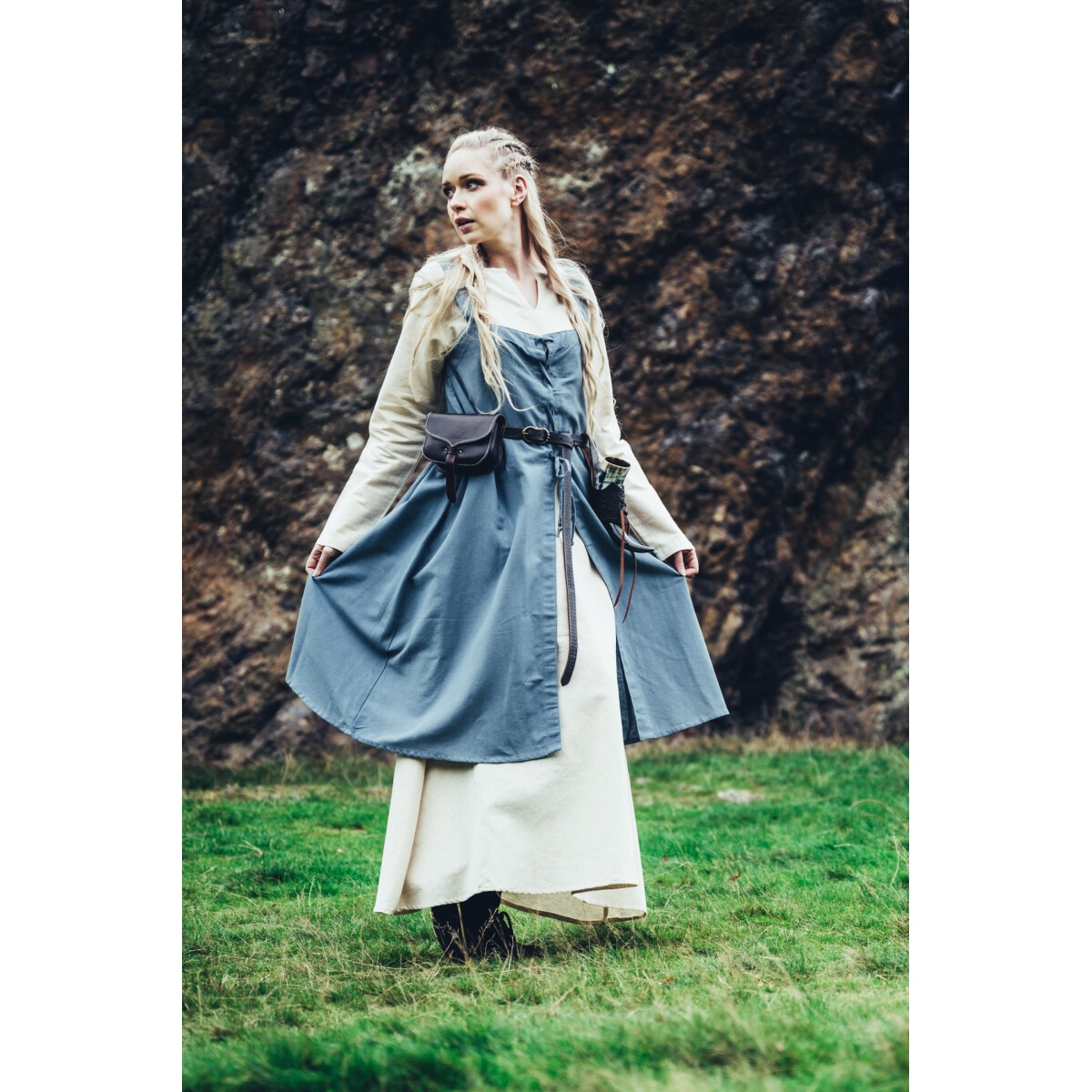 Medieval Viking Overdress Inka dove blue