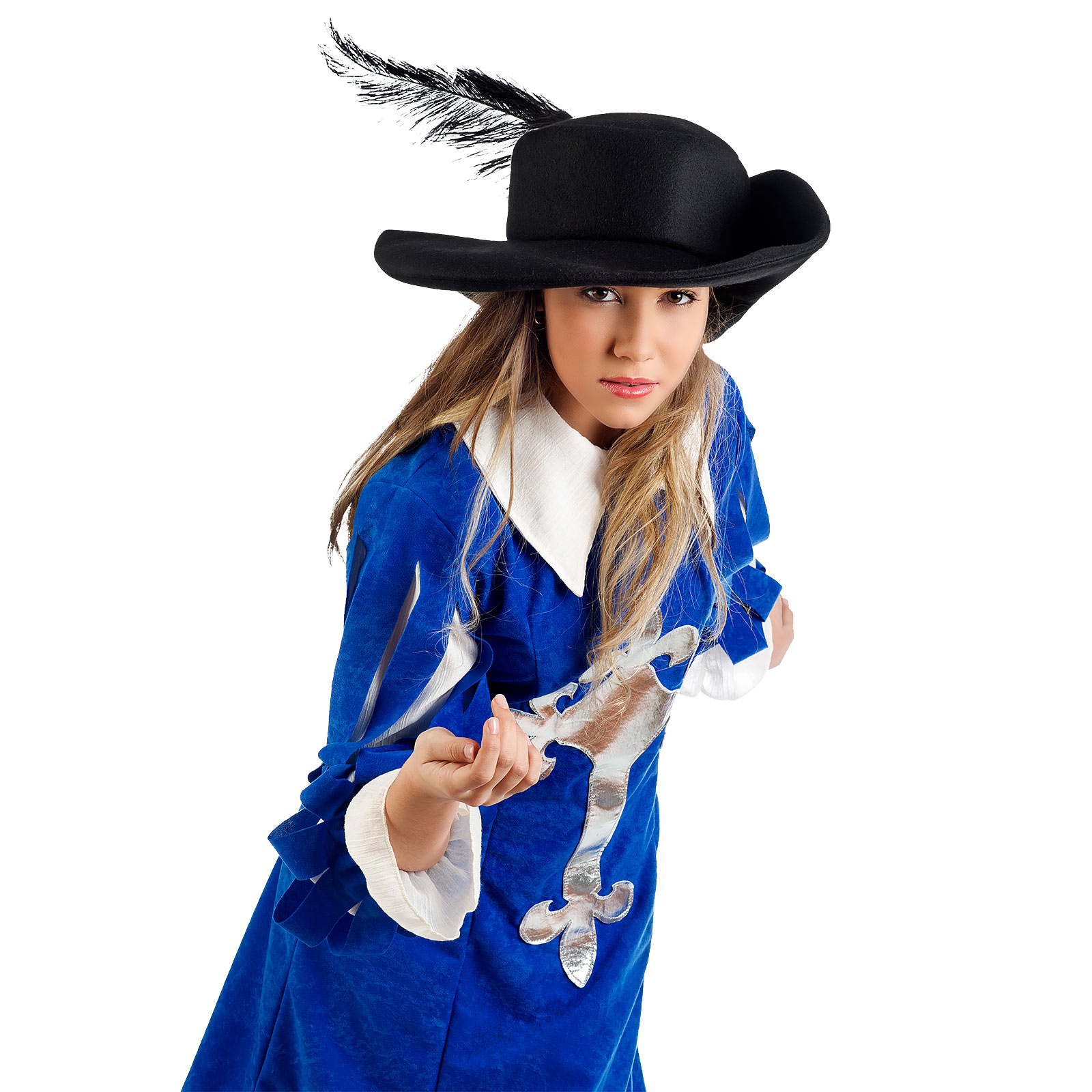 Royal Musketeer Lady - Women's Costume Blue