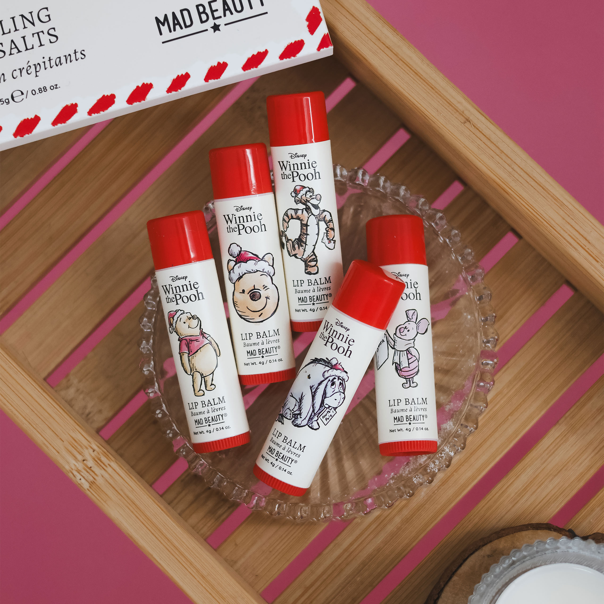 Nalle Puh - X-mas läppbalsam 5-pack