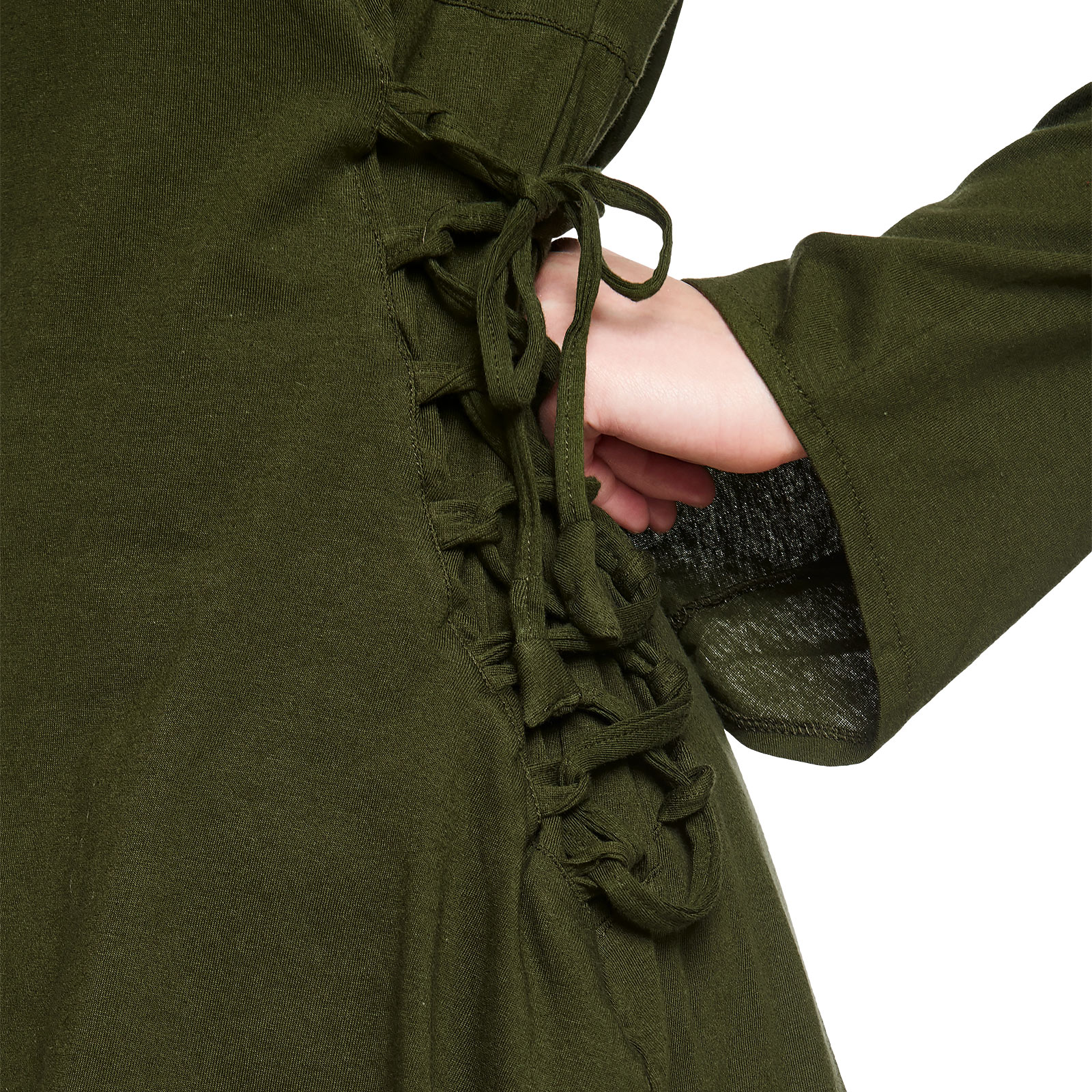 Medieval Blouse Lea with Hood Green