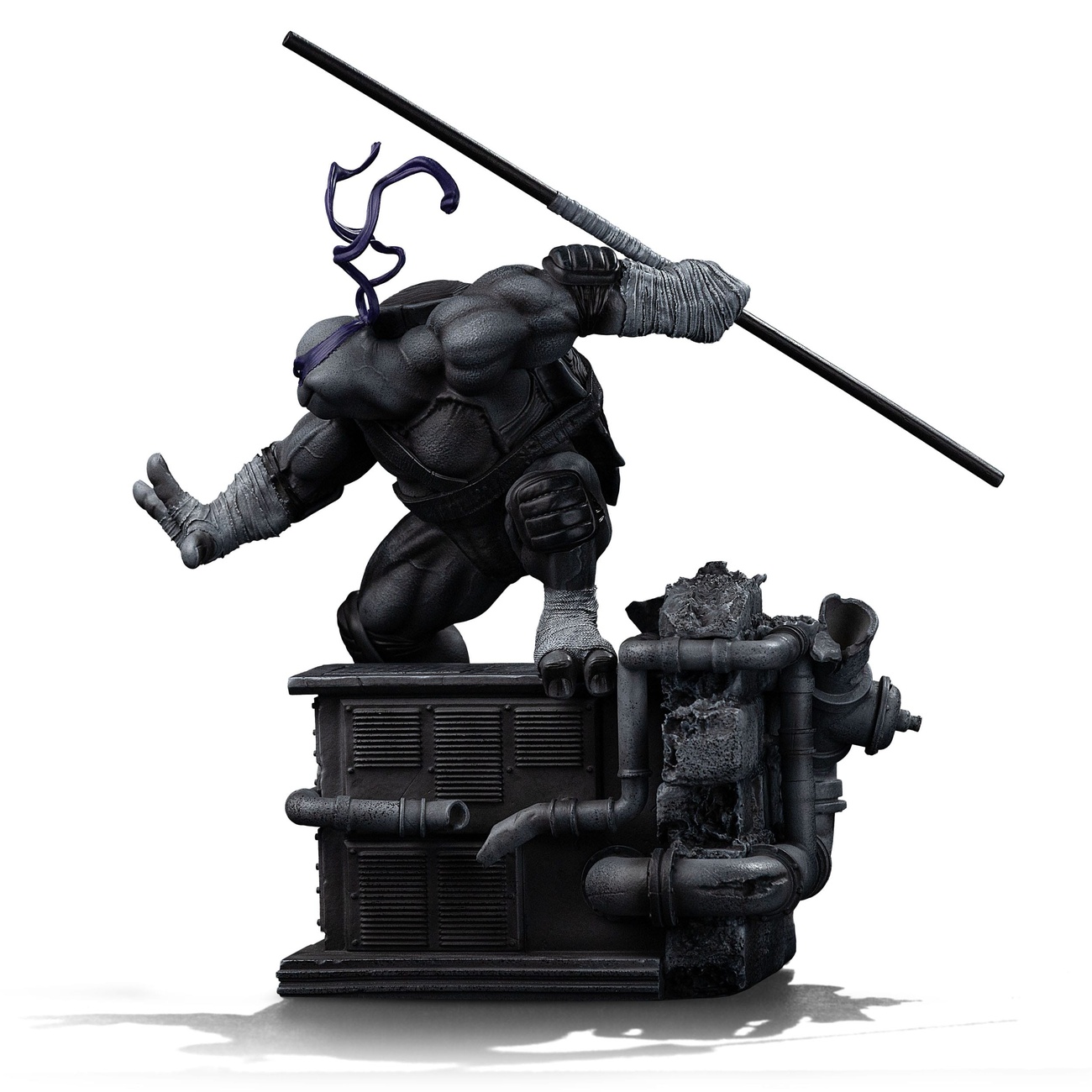 Teenage Mutant Ninja Turtles Figurka Art Scale 1/10 Donatello Wersja Czarnobiała 26 cm heo exclusive