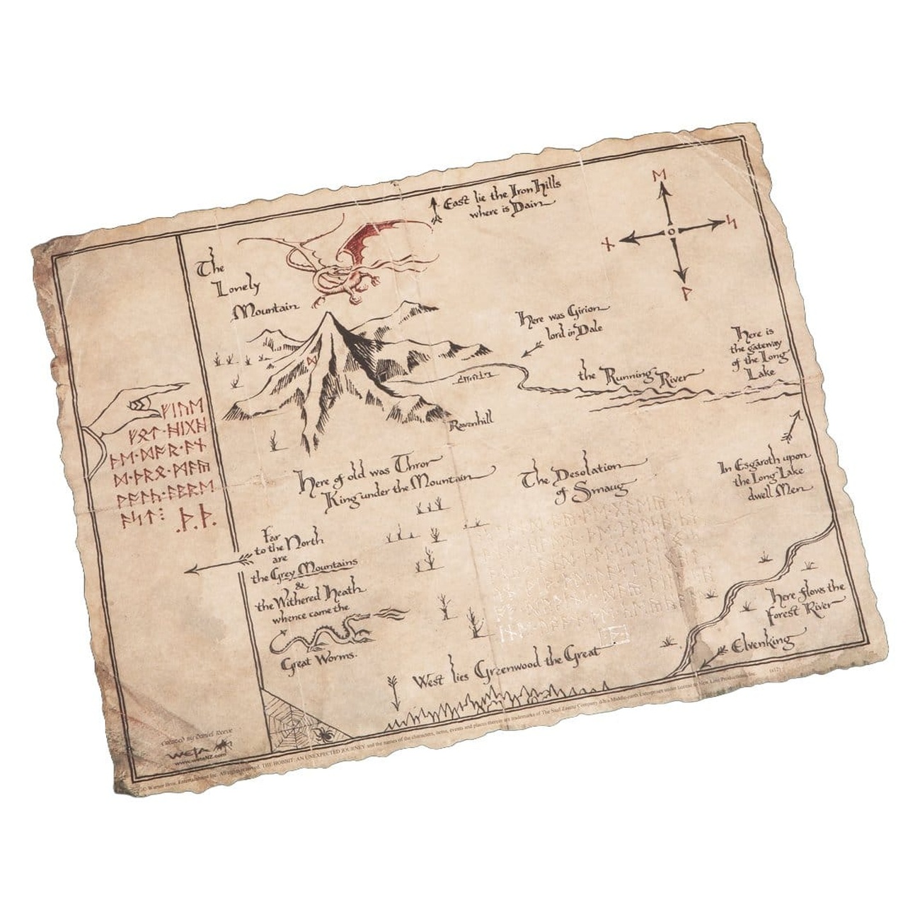 Lo Hobbit stampa d’arte Thorin's Map 40 x 30 cm