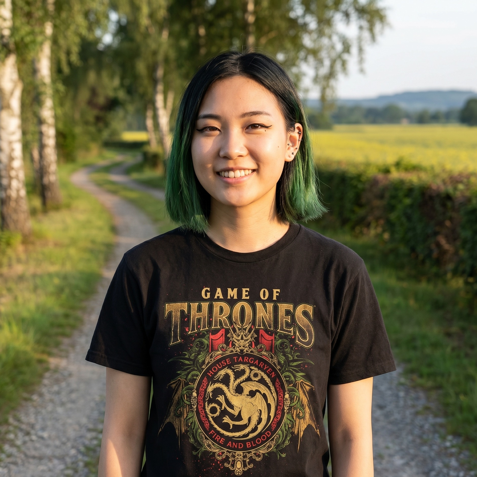 Game of Thrones - Targaryen Ornaments T-Shirt schwarz
