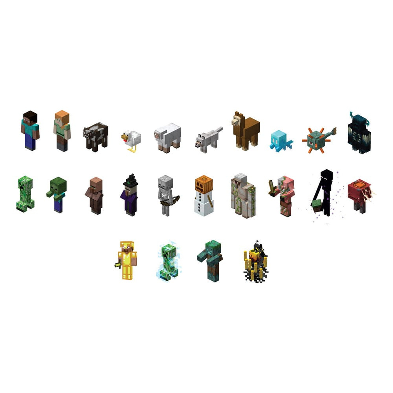 Minecraft 3D Toppeez 6 cm assortimento (24)