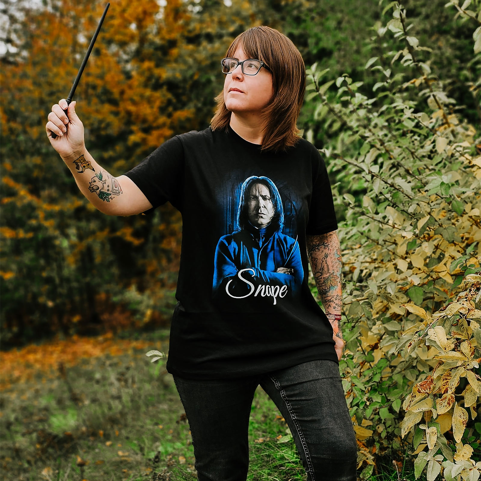 T-shirt nera di Severus Snape - Harry Potter