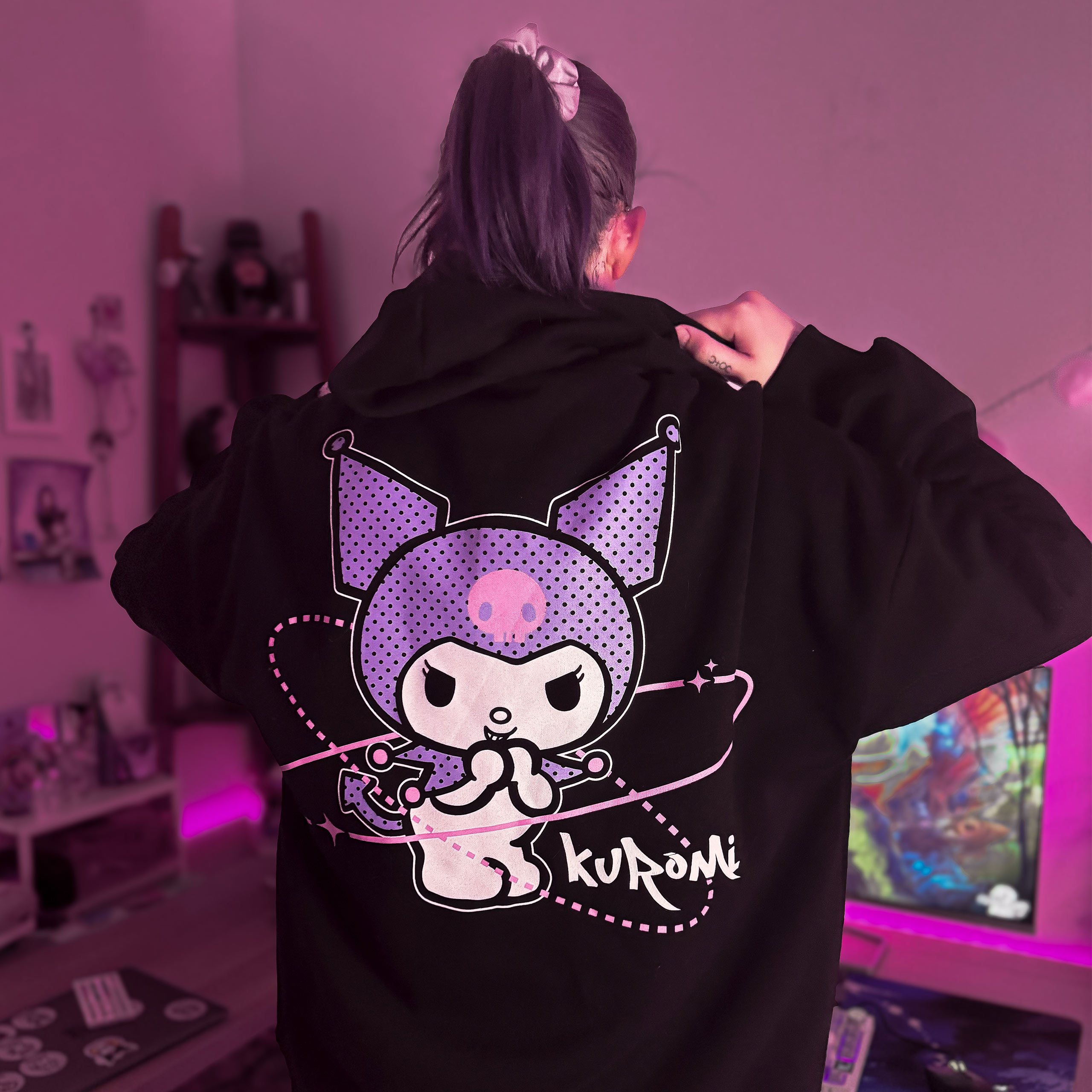 Sanrio - Kuromi Hello Kitty et amis Sweat à capuche