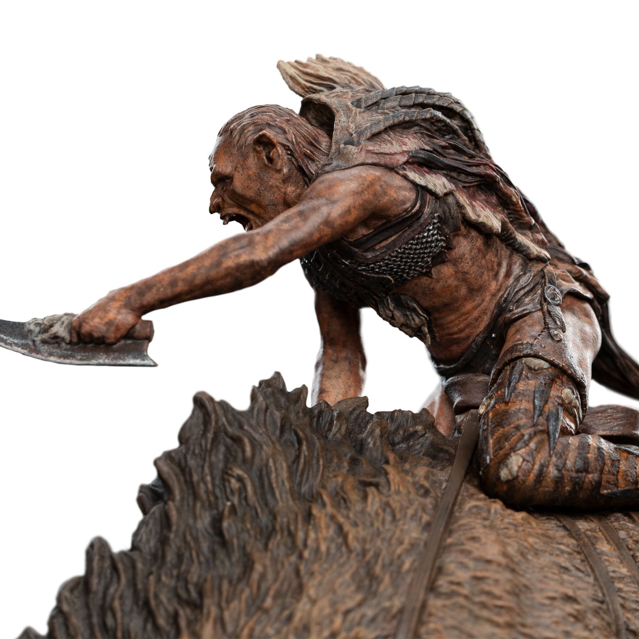 In de Ban van de Ring mini statue Sharkû op Warg 18 cm