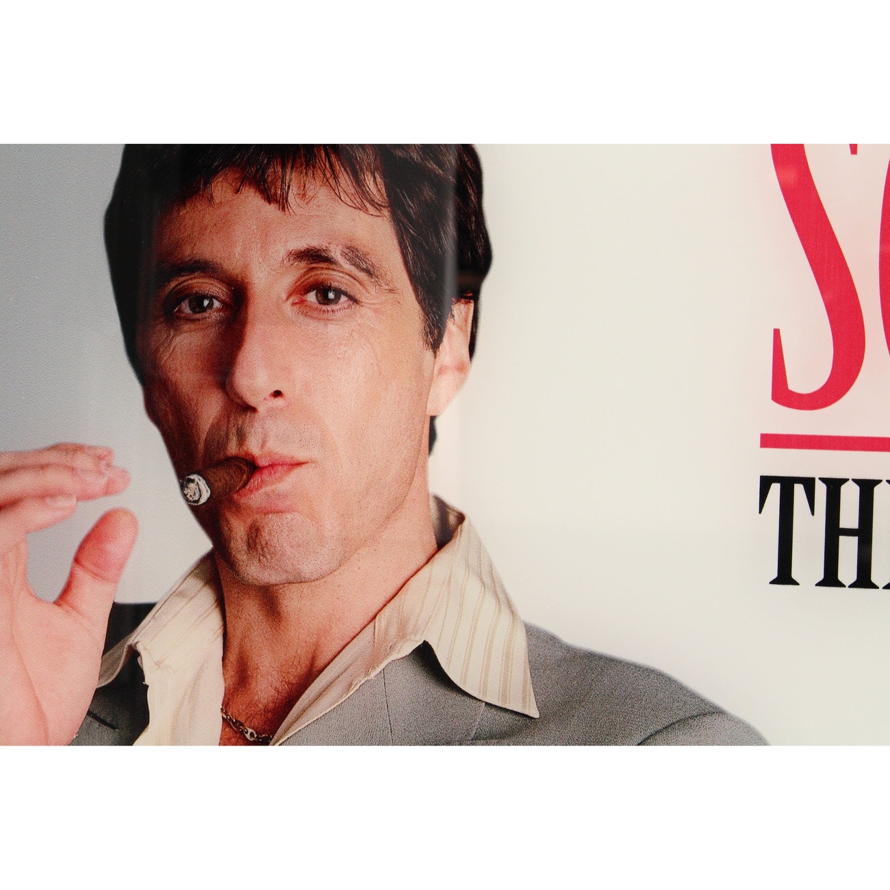 Scarface Plakat szklany The World Is Yours (szare tło) 60 x 30 cm