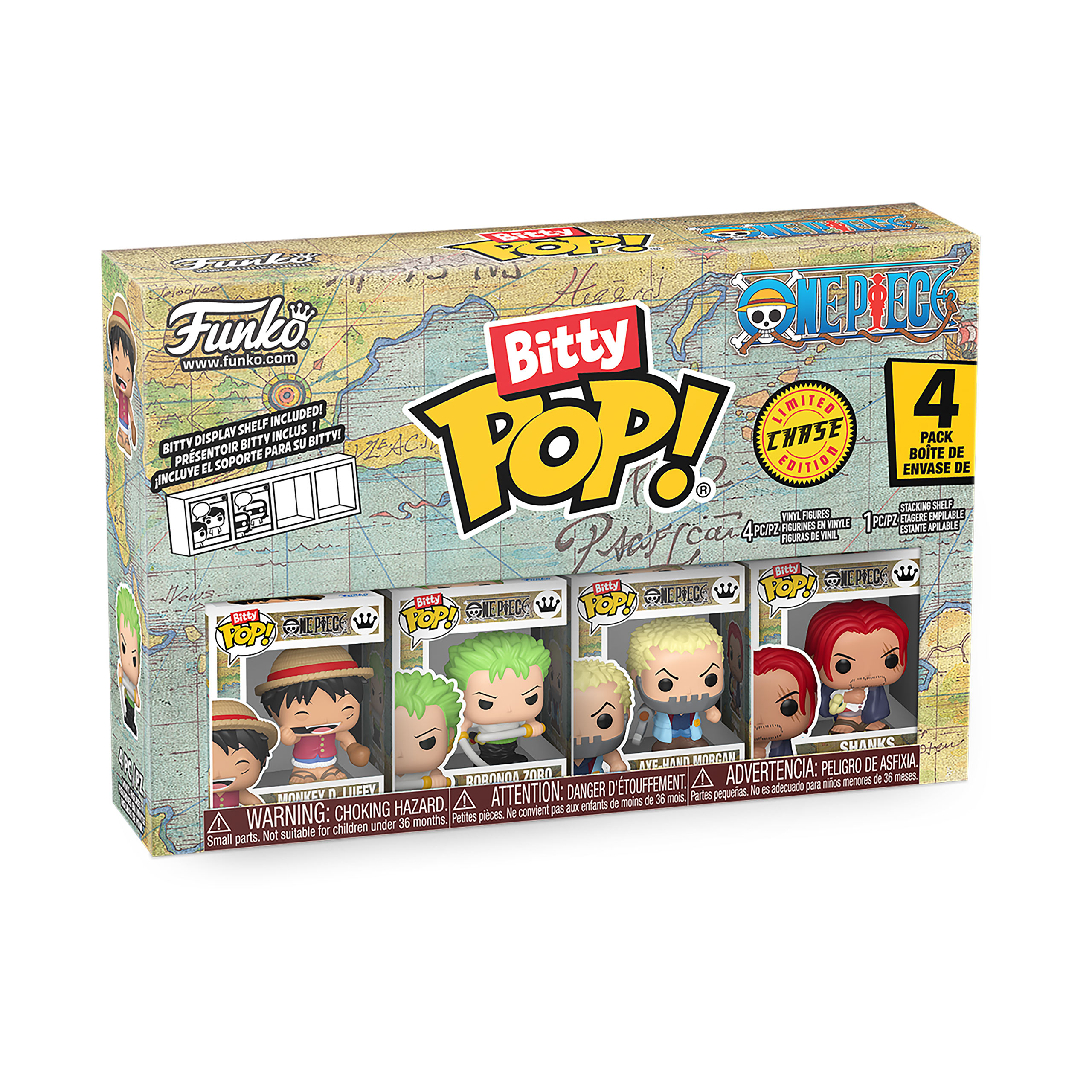 One Piece - Zestaw 4 figurek Funko Bitty Pop Seria 1