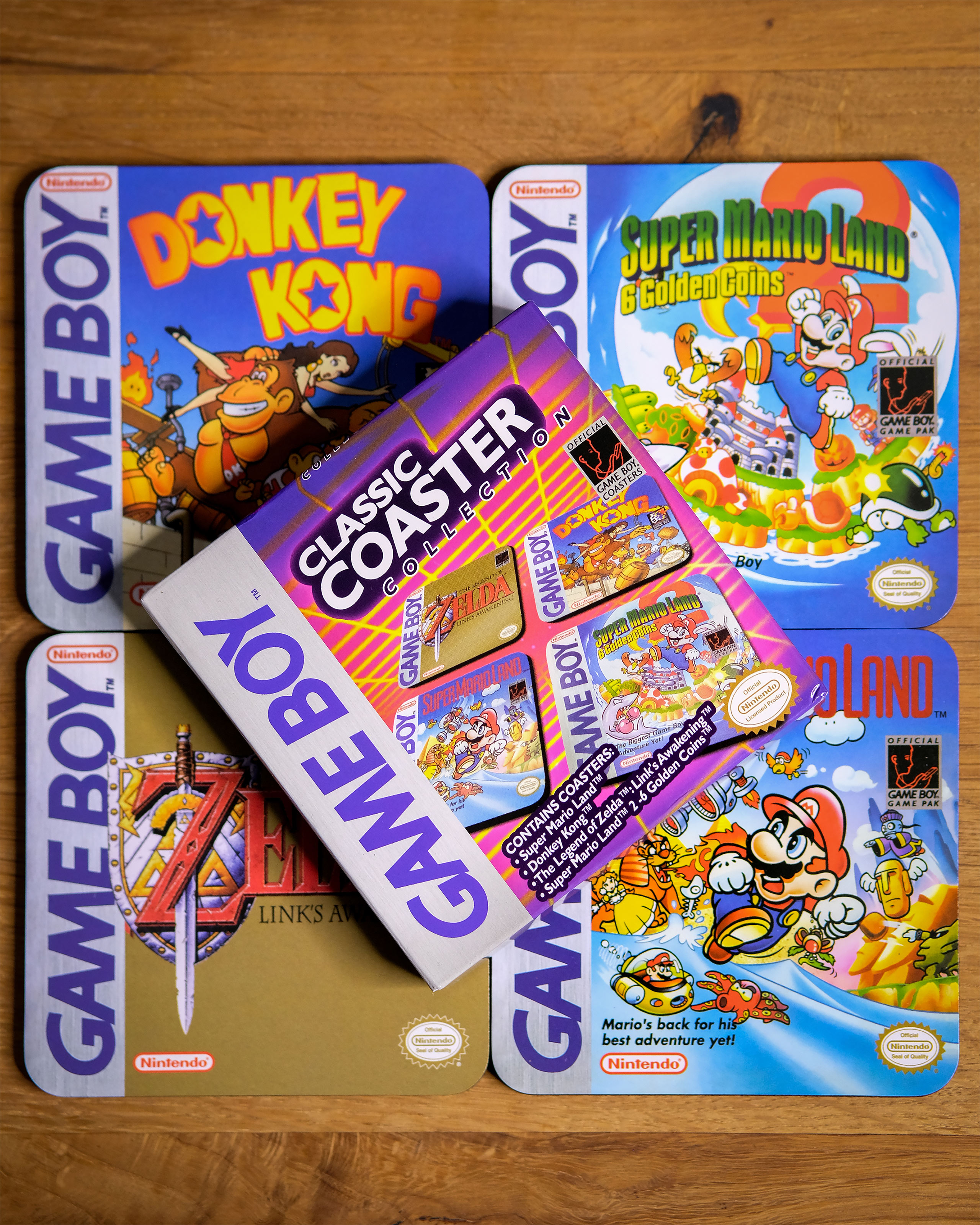 Nintendo - Game Boy Classic Games Untersetzer 4er Set