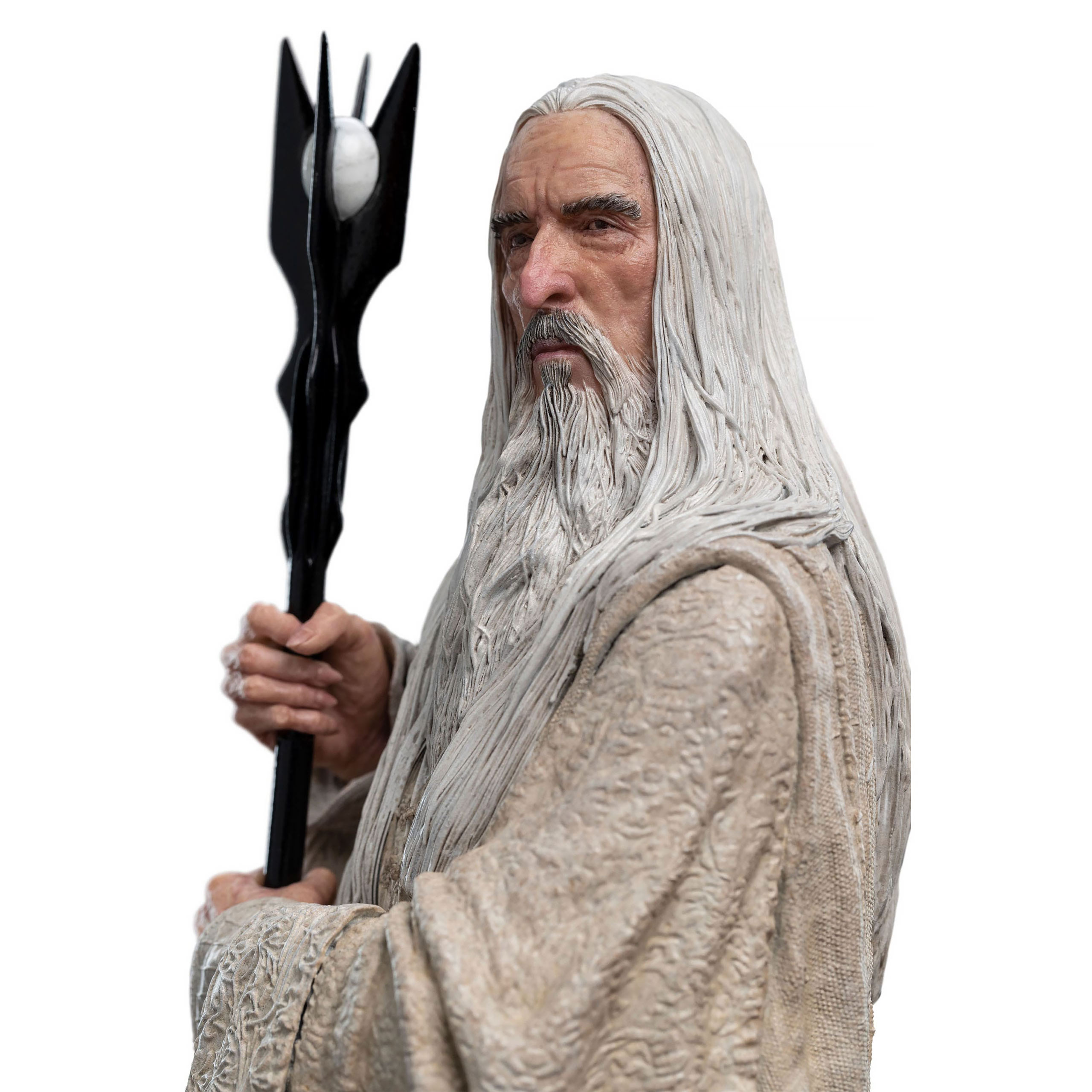 Herr der Ringe - Saruman Statue mit Feuer von Orthanc Classic Series