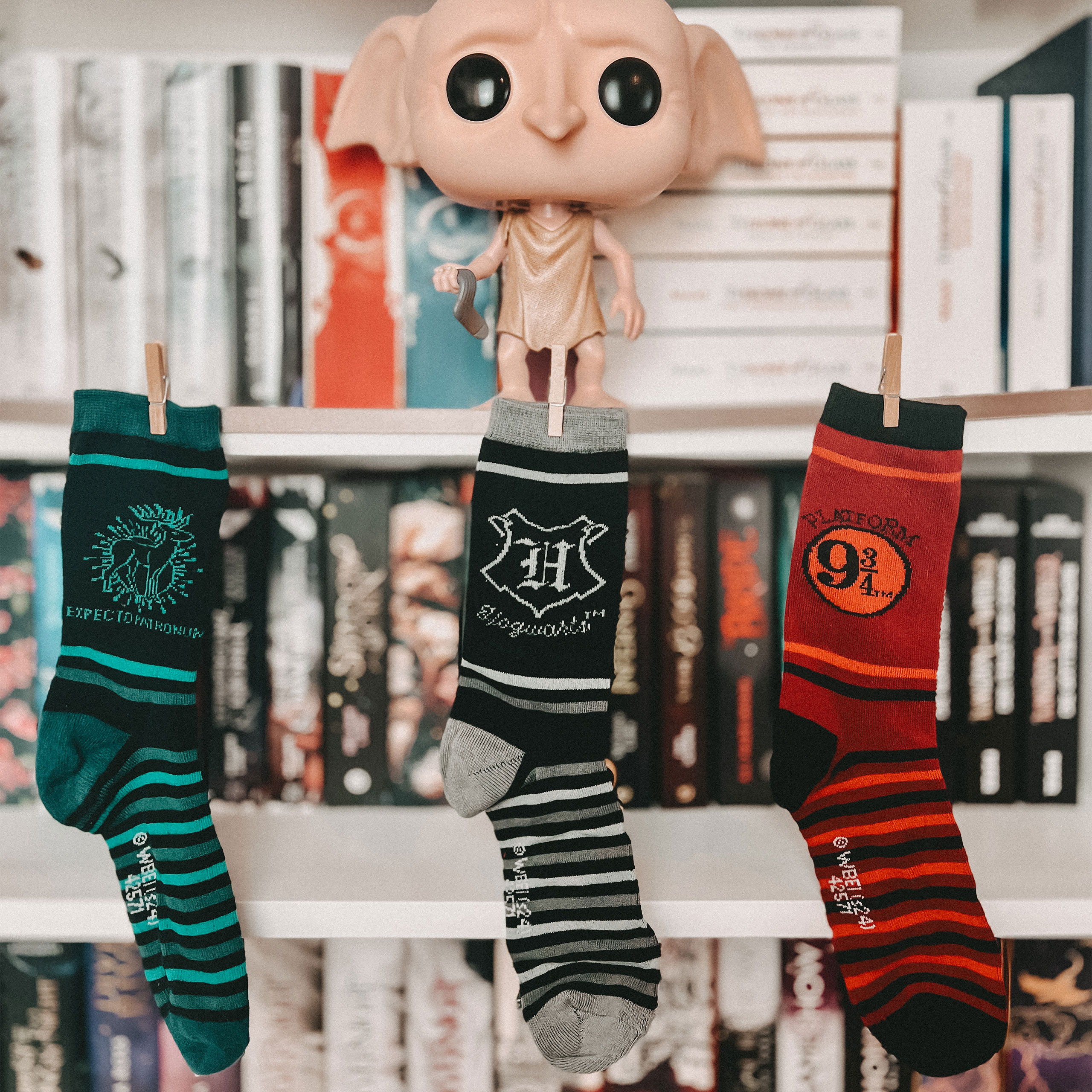 Conjunto de 3 calcetines de Hogwarts en caja de regalo - Harry Potter