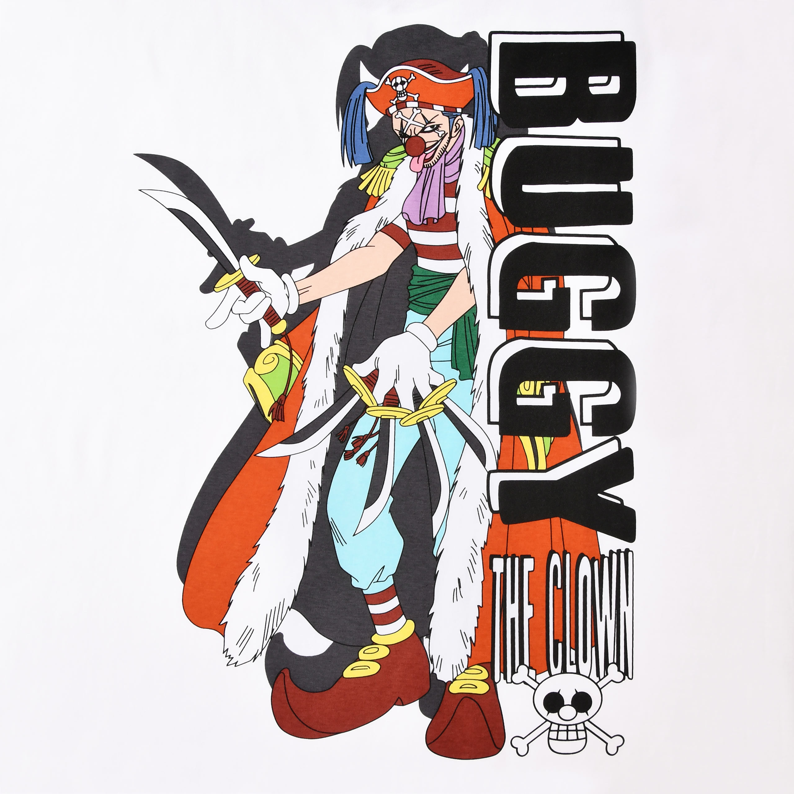 One Piece - T-shirt oversize Buggy blanc