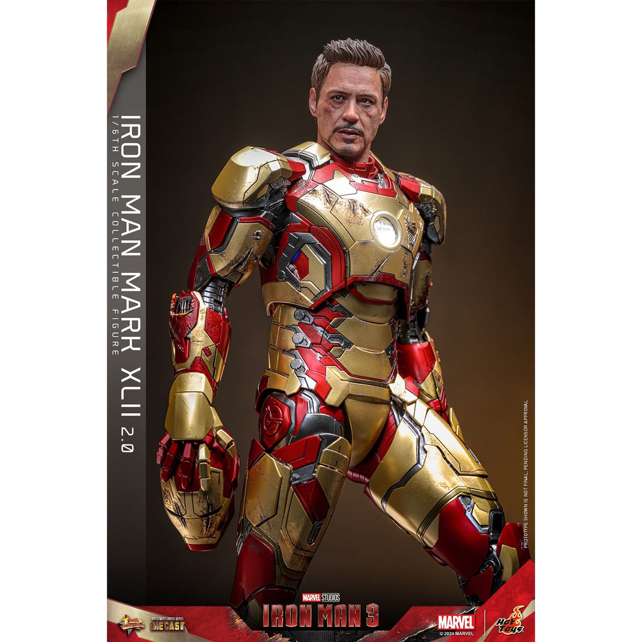 Iron Man 3 - Figura de acción Diecast Masterpiece Iron Man Mark XLII 1:6 Deluxe