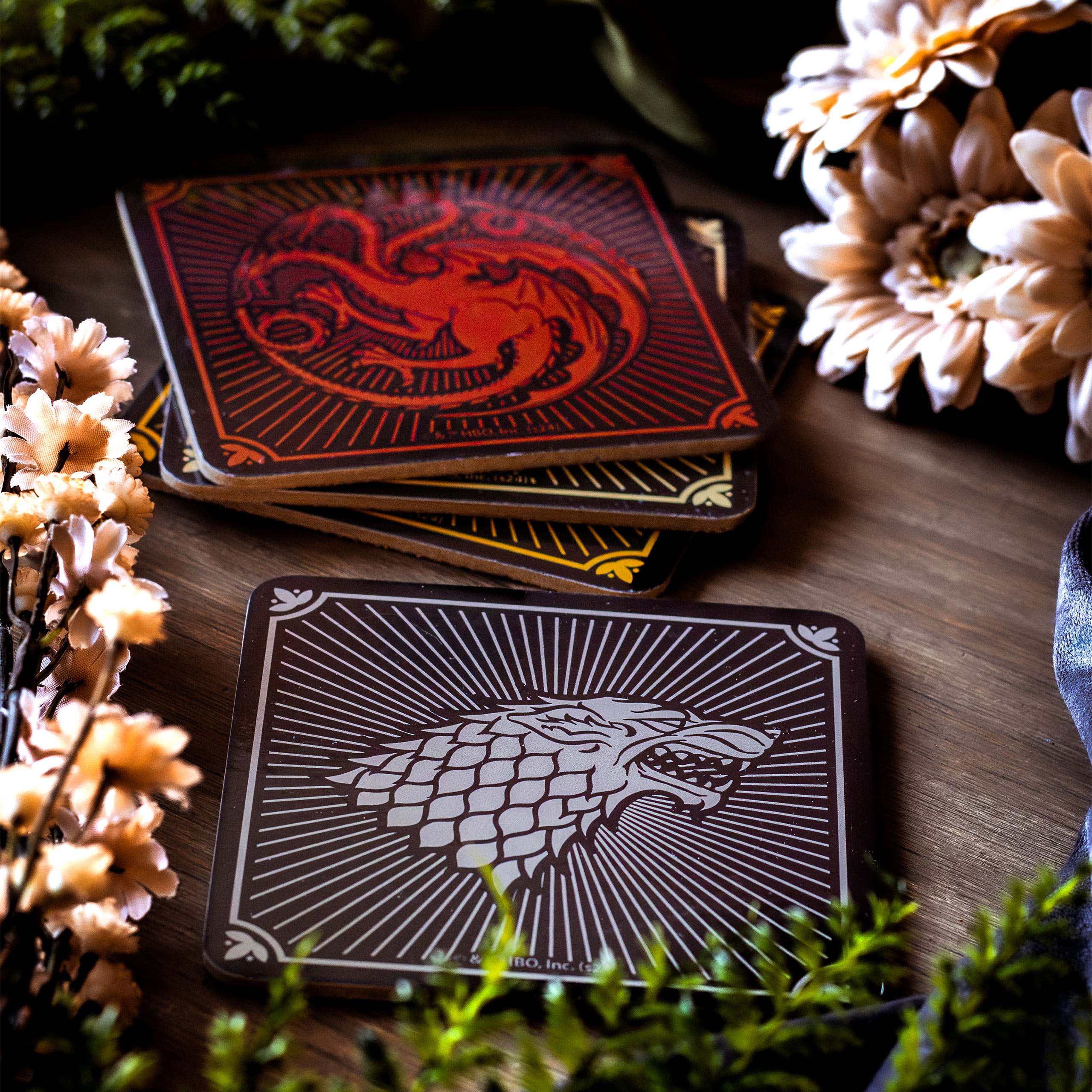 Game of Thrones - Wapenschilden Onderzetters Set van 4