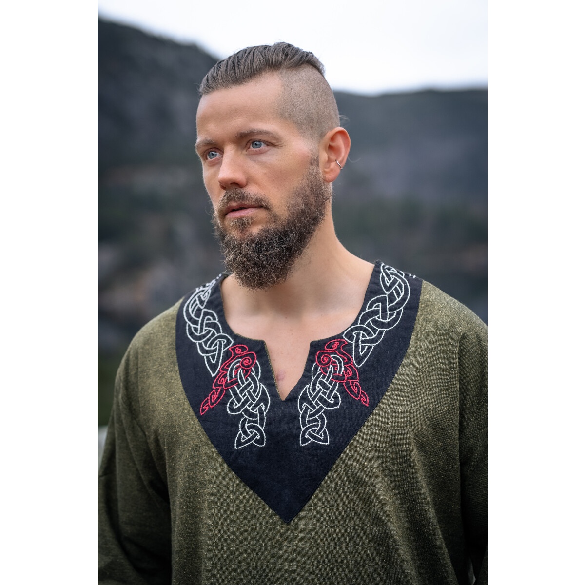 Tunique viking médiévale Freydis olive