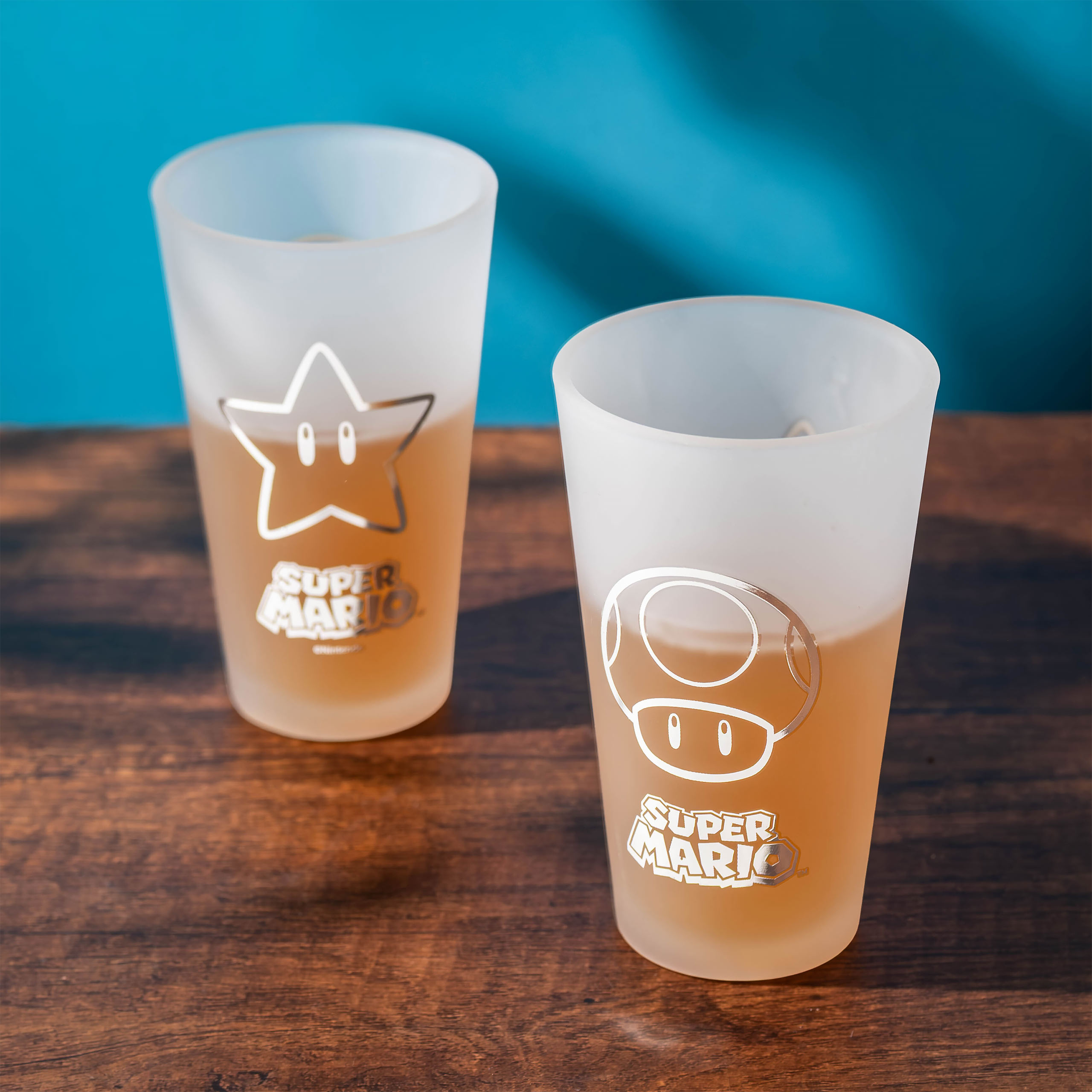Super Mario - Icons glas, 2-pack