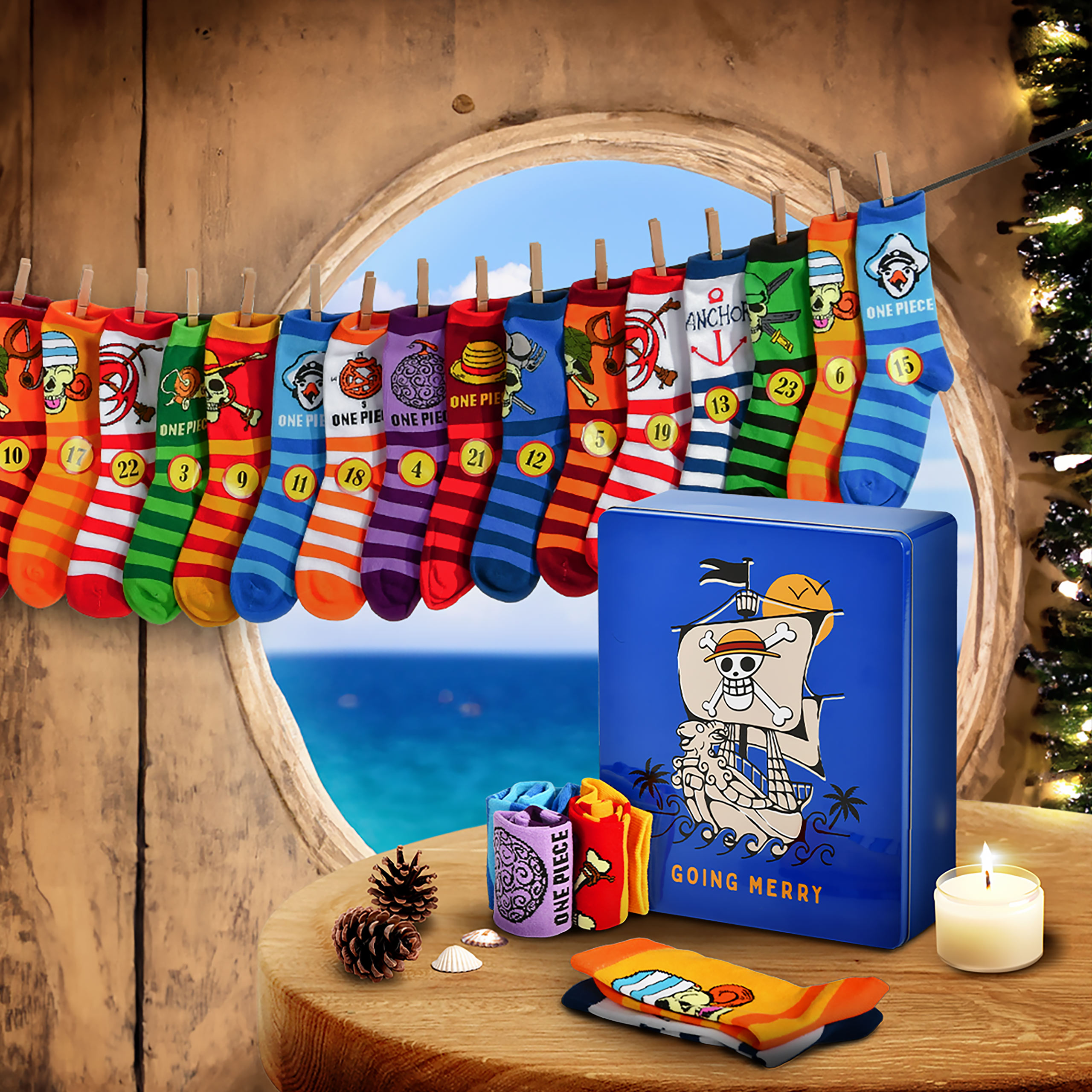 Calendrier de l'Avent One Piece à remplir de chaussettes