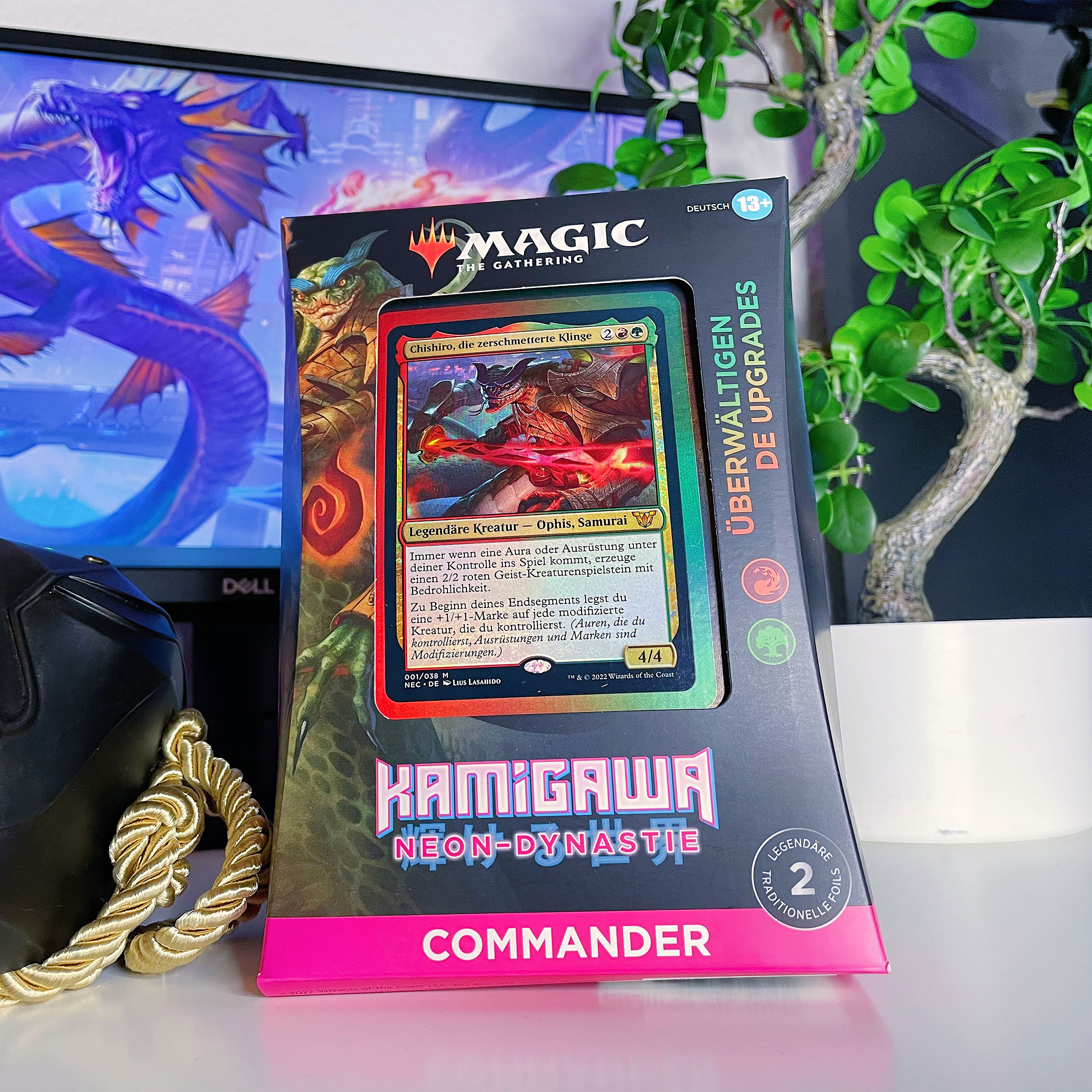 Magic The Gathering - Kamigawa Neon Dynasty Commander Deck Overwhelming Upgrades