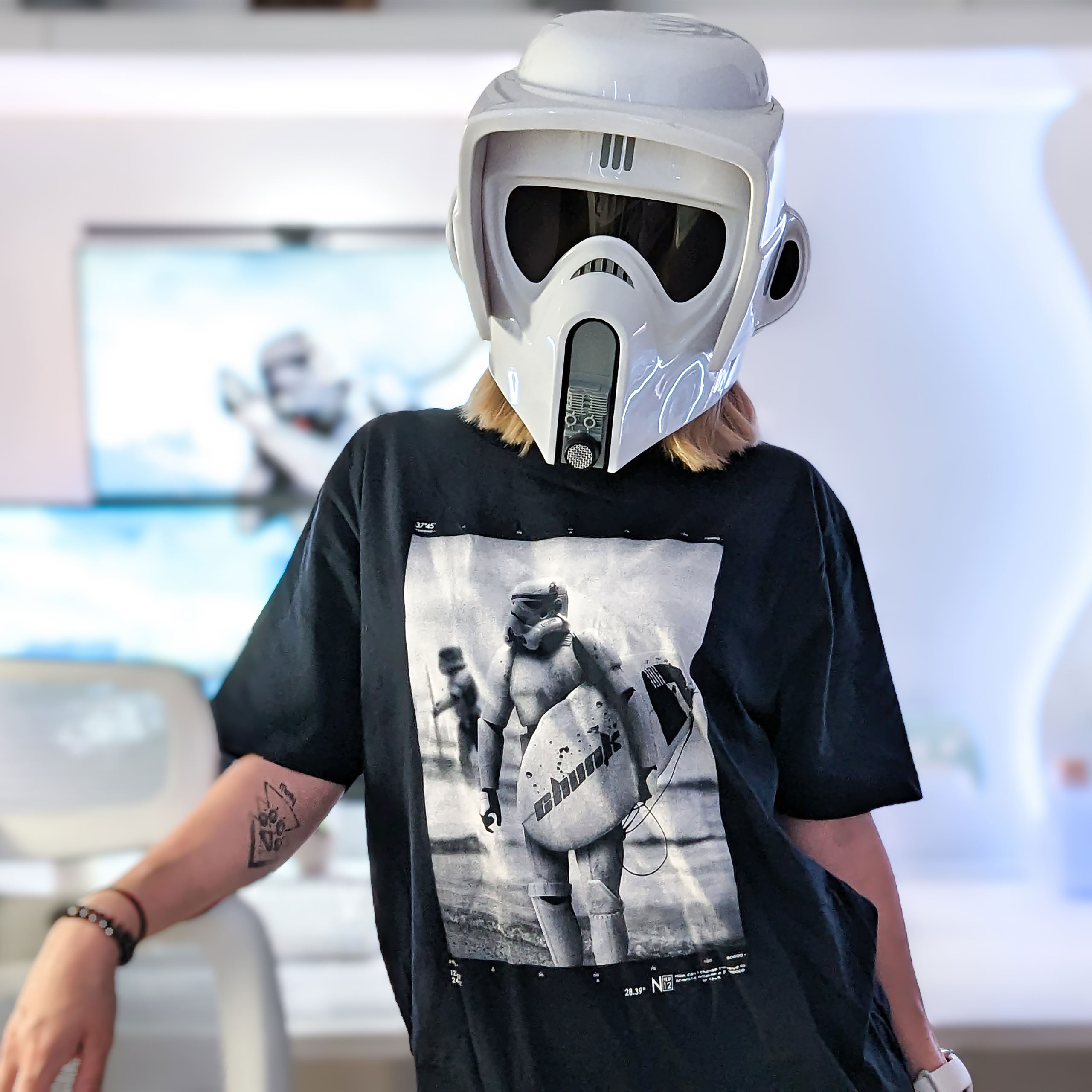 Surfing Trooper T-Shirt für Star Wars Fans blau
