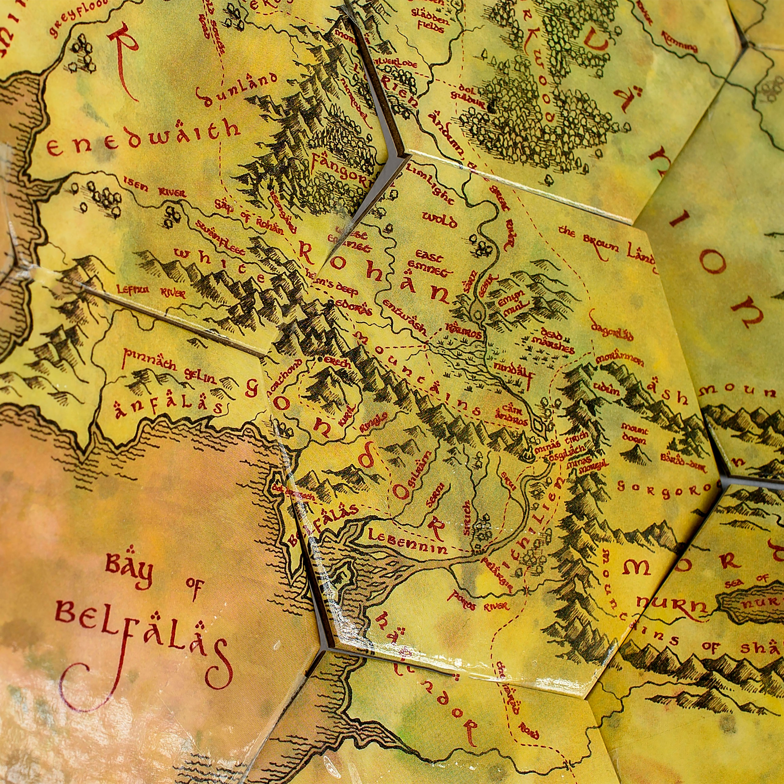 Il Signore degli Anelli - Sottobicchieri Mappa della Terra di Mezzo Set da 12