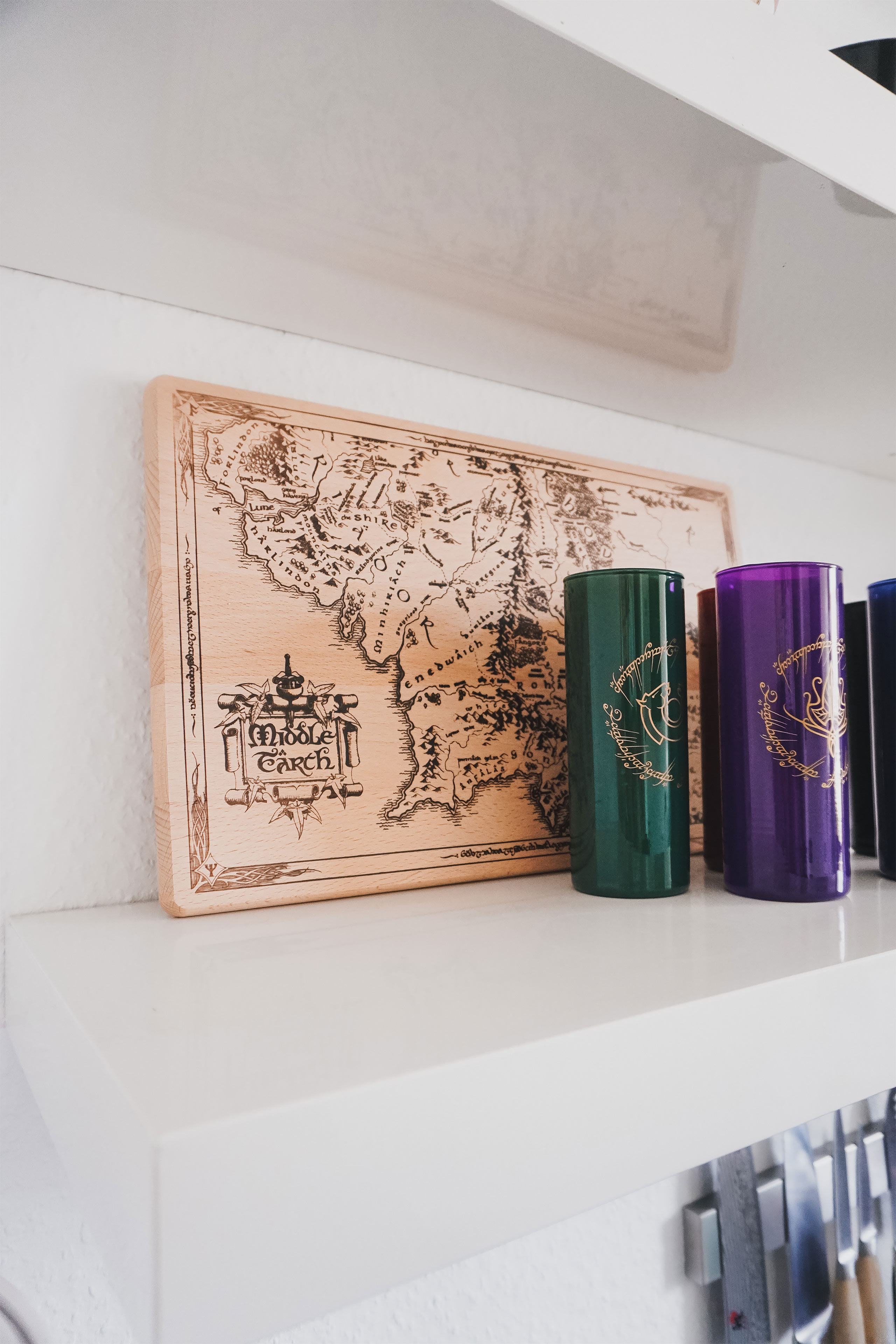 Lord of the Rings - Middle Earth Map Cutting Board Beech