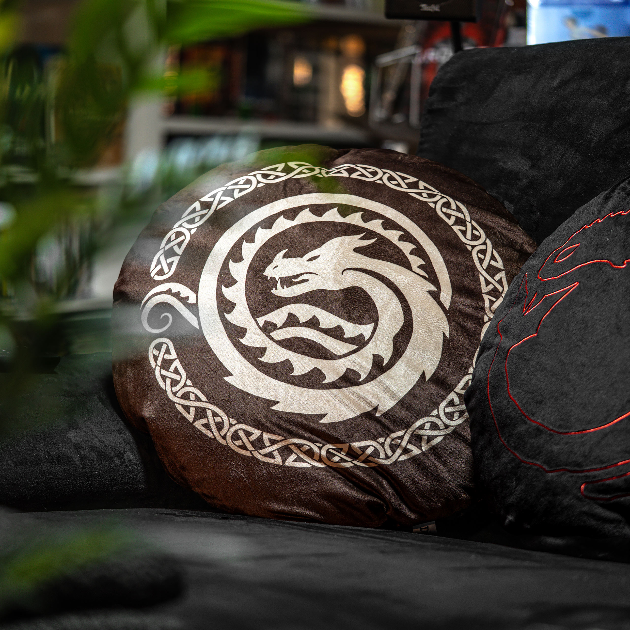 Cómo entrenar a tu dragón - Cojín logo marrón