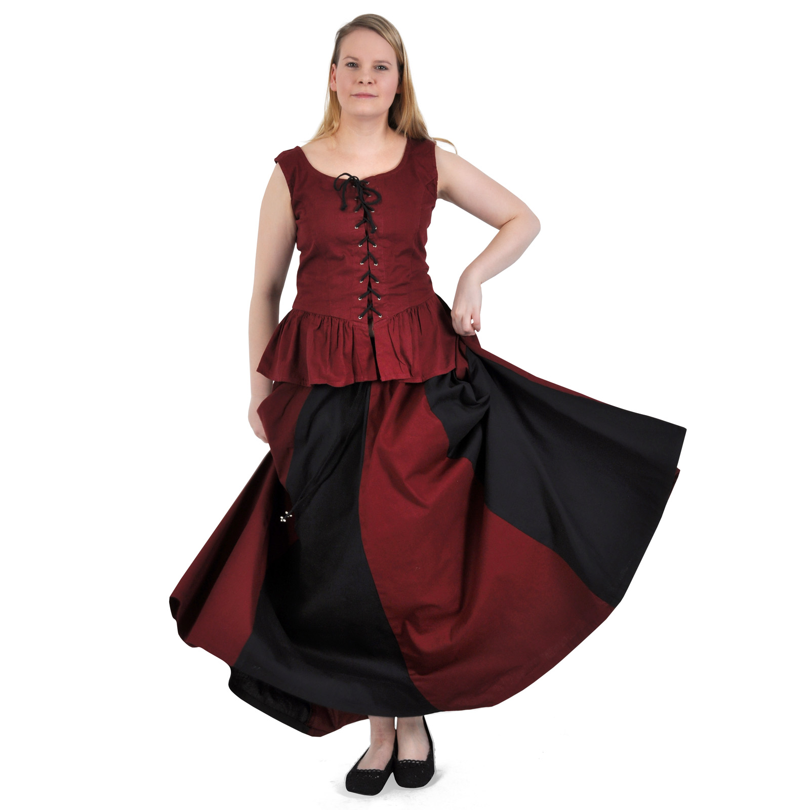 Estrella - Medieval Skirt black-red