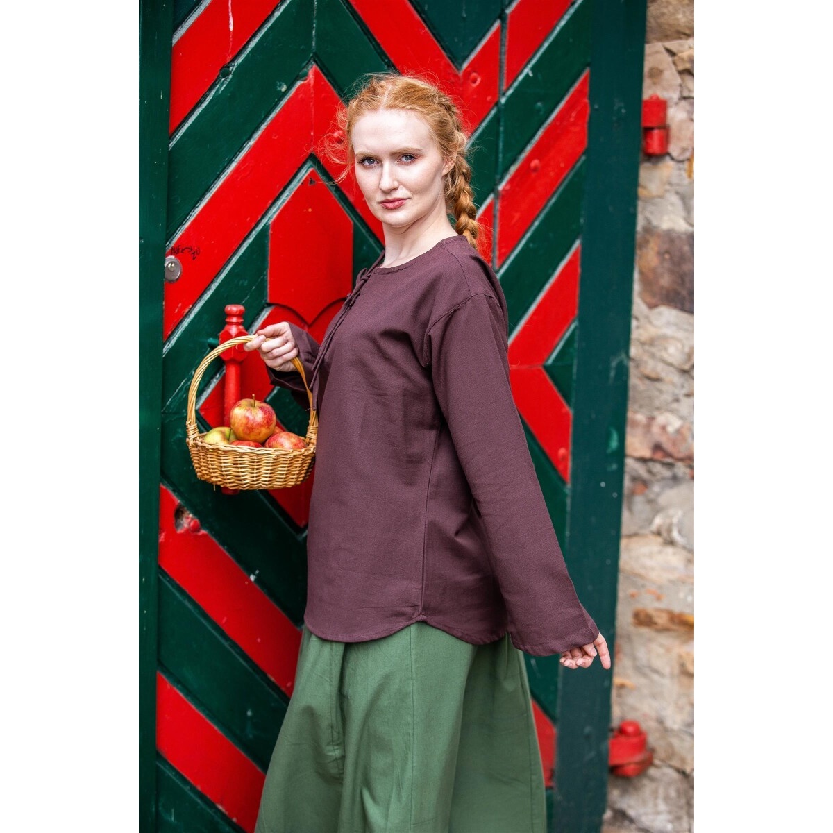 Blusa medievale Tilda marrone