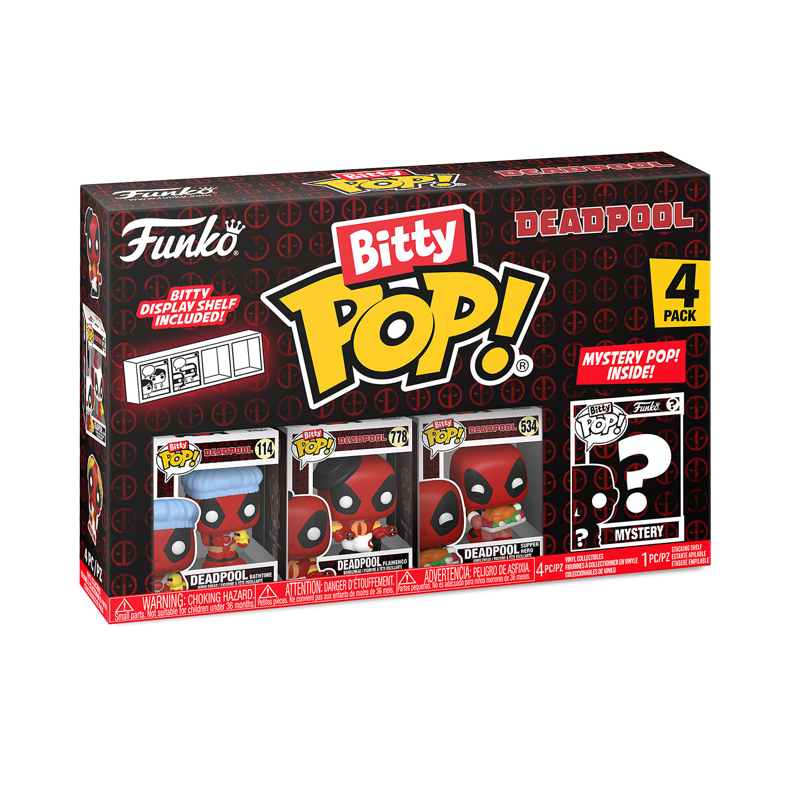 Deadpool - Set di 4 figure Funko Bitty Pop Serie 2