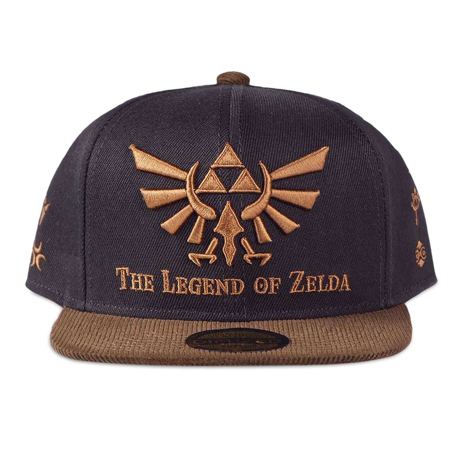 Zelda - Hyrule Logo Snapback Cap Black-Brown
