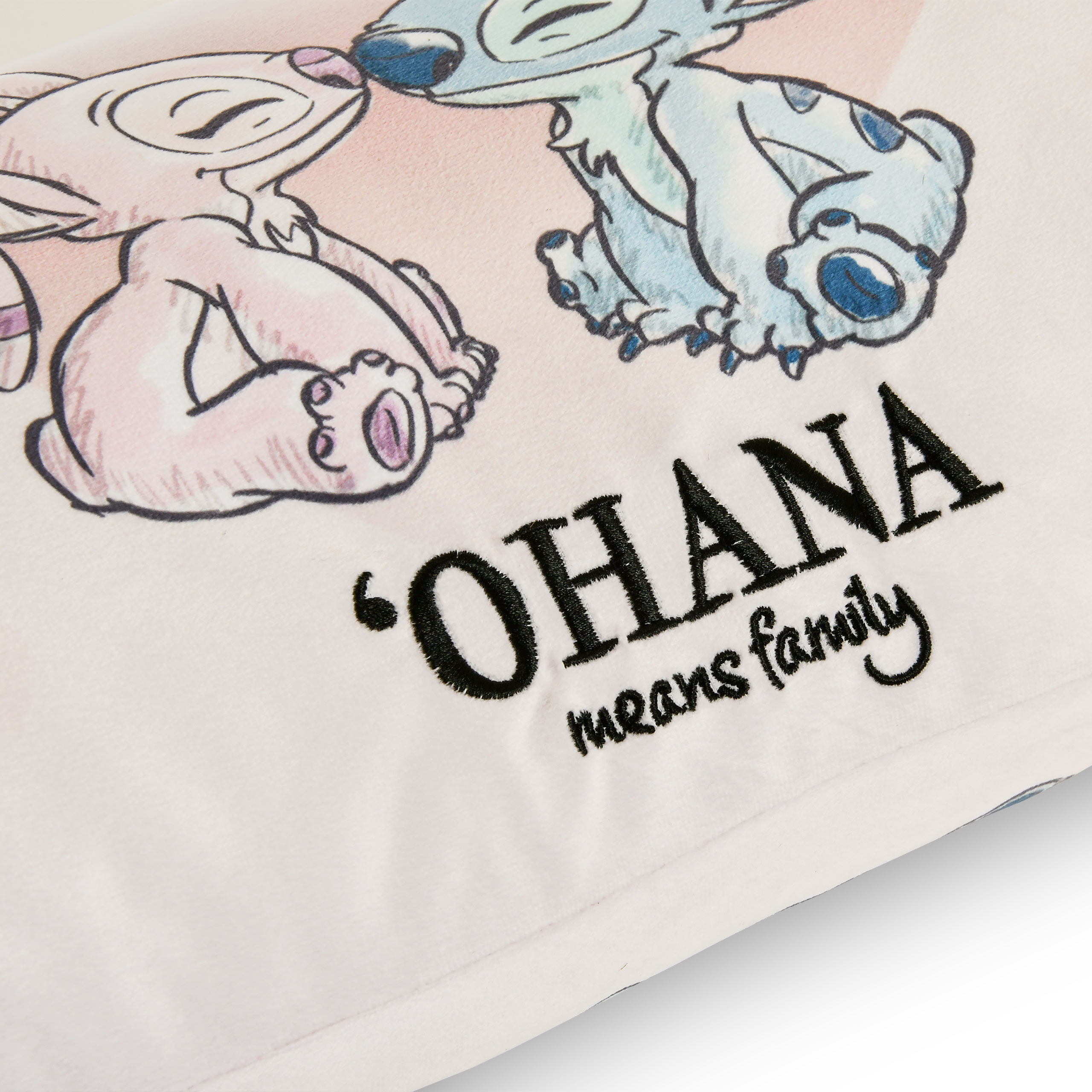 Stitch et Angel Ohana signifie famille - Coussin