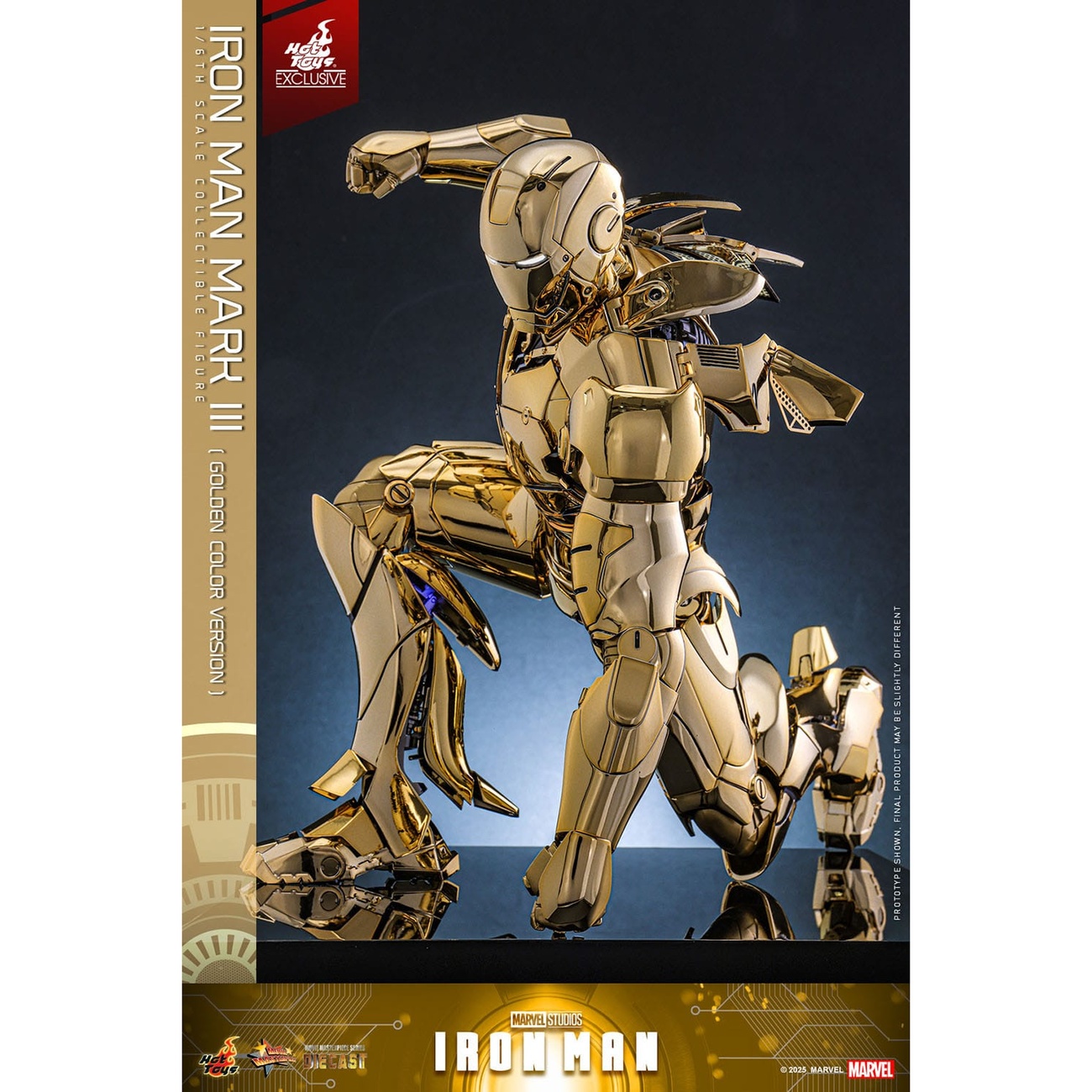 Iron Man - Iron Mark III action figure Masterpiece 1:6 Gold Color Version Esclusiva